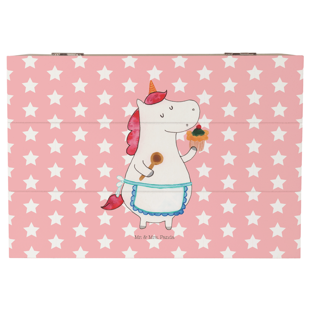 Holzkiste Einhorn Küchenfee Holzkiste, Kiste, Schatzkiste, Truhe, Schatulle, XXL, Erinnerungsbox, Erinnerungskiste, Dekokiste, Aufbewahrungsbox, Einhorn, Einhörner, Einhorn Deko, Pegasus, Unicorn, backen, Muffin, Motivation, Träumer, träumen, Bäckerin, Hobbykoch, Koch, Torte, Kuchen