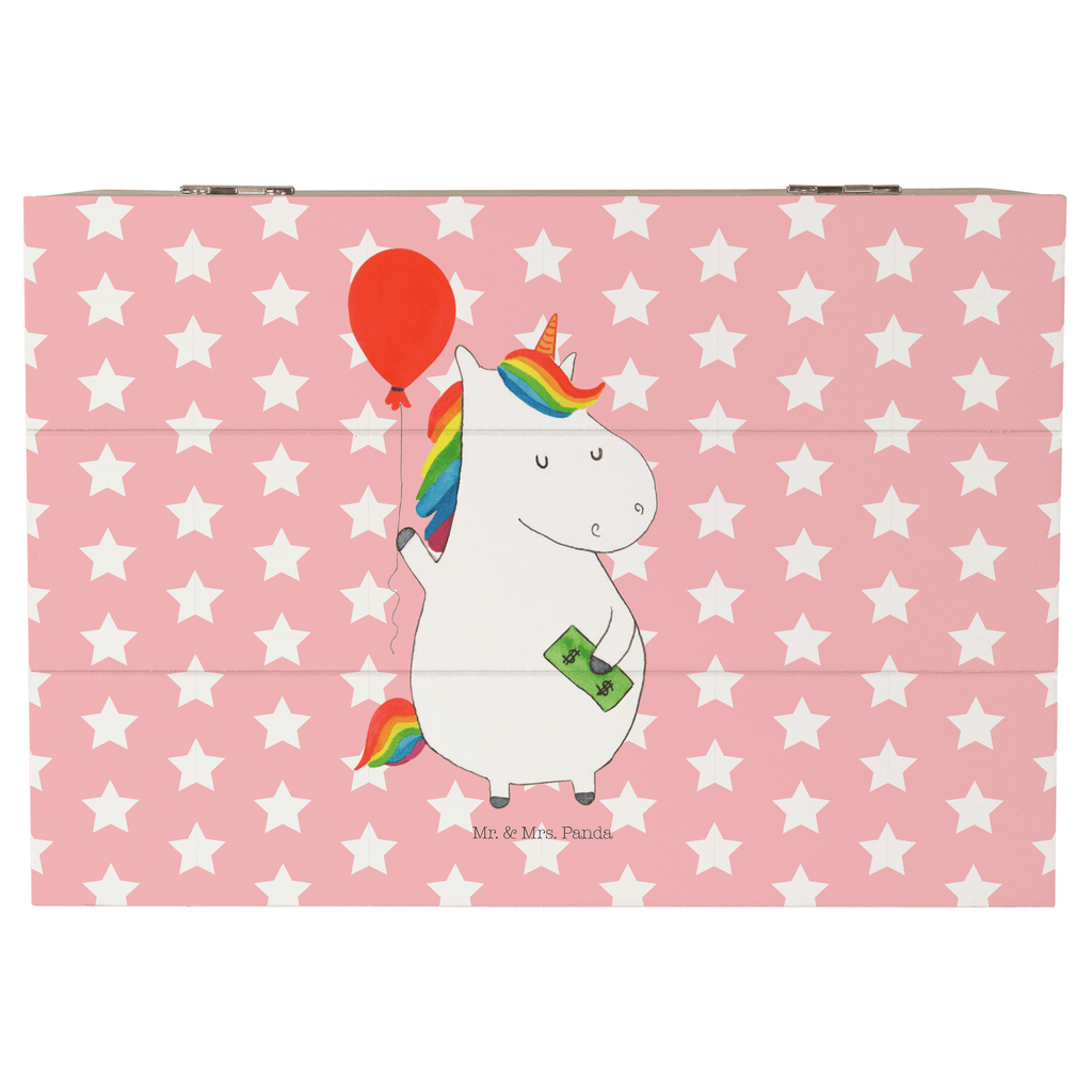 Holzkiste Einhorn Luftballon Holzkiste, Kiste, Schatzkiste, Truhe, Schatulle, XXL, Erinnerungsbox, Erinnerungskiste, Dekokiste, Aufbewahrungsbox, Einhorn, Einhörner, Einhorn Deko, Pegasus, Unicorn, Luftballon, Geld, Lebenslust, Freude, Geschenk, Freundin