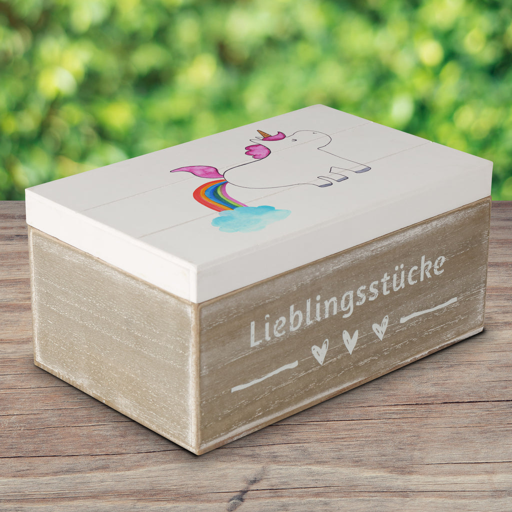 Holzkiste Einhorn Pupsend Holzkiste, Kiste, Schatzkiste, Truhe, Schatulle, XXL, Erinnerungsbox, Erinnerungskiste, Dekokiste, Aufbewahrungsbox, Einhorn, Einhörner, Einhorn Deko, Pegasus, Unicorn, Pups, Regenbogen, Glitzer, Einhornpower, Erwachsenwerden, Spaß, lustig, Freundin