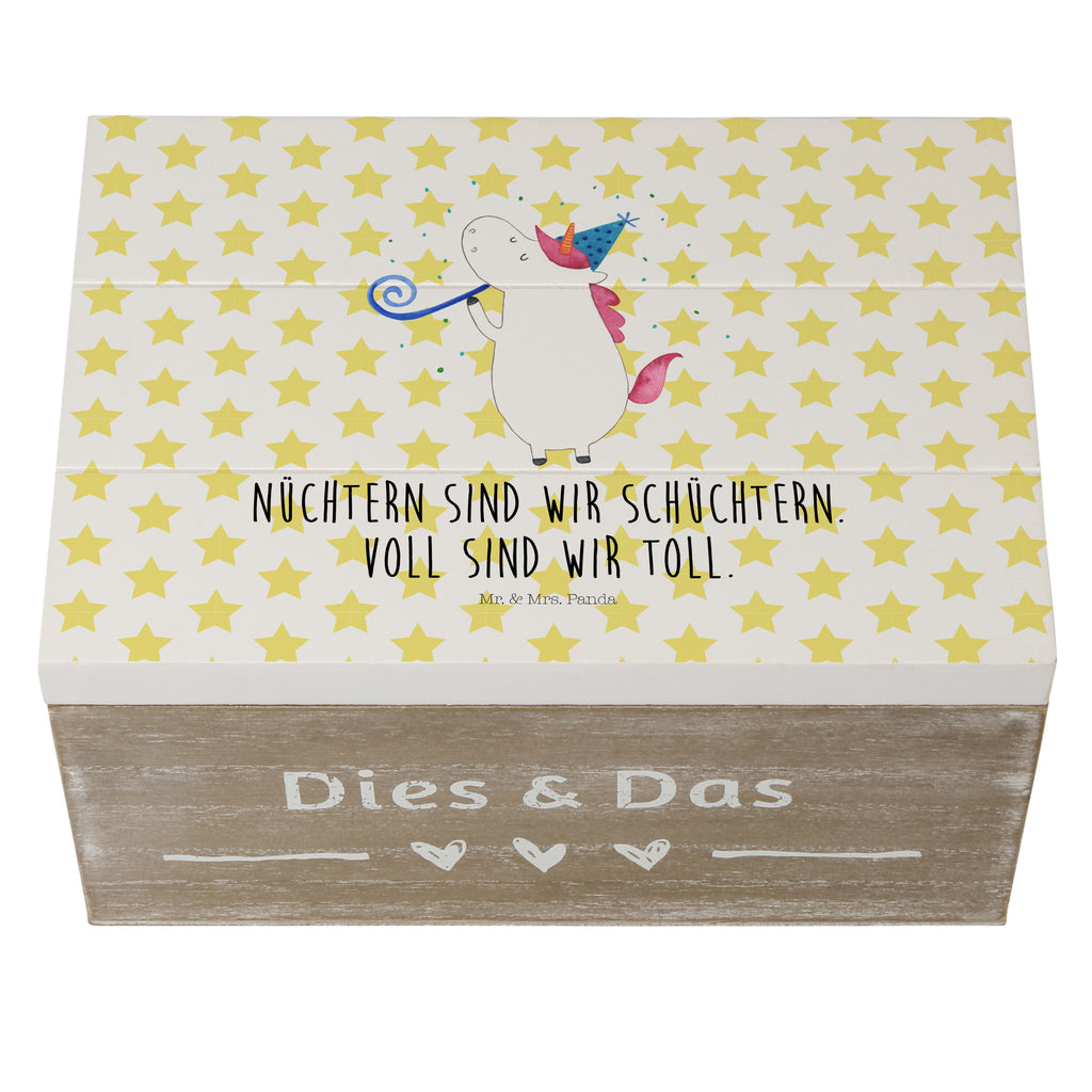 Holzkiste Einhorn Party Holzkiste, Kiste, Schatzkiste, Truhe, Schatulle, XXL, Erinnerungsbox, Erinnerungskiste, Dekokiste, Aufbewahrungsbox, Einhorn, Einhörner, Einhorn Deko, Pegasus, Unicorn, Glitzer, Konfetti, Party, Geburtstag, Feier, Fest, Alkohol, Disco, Club