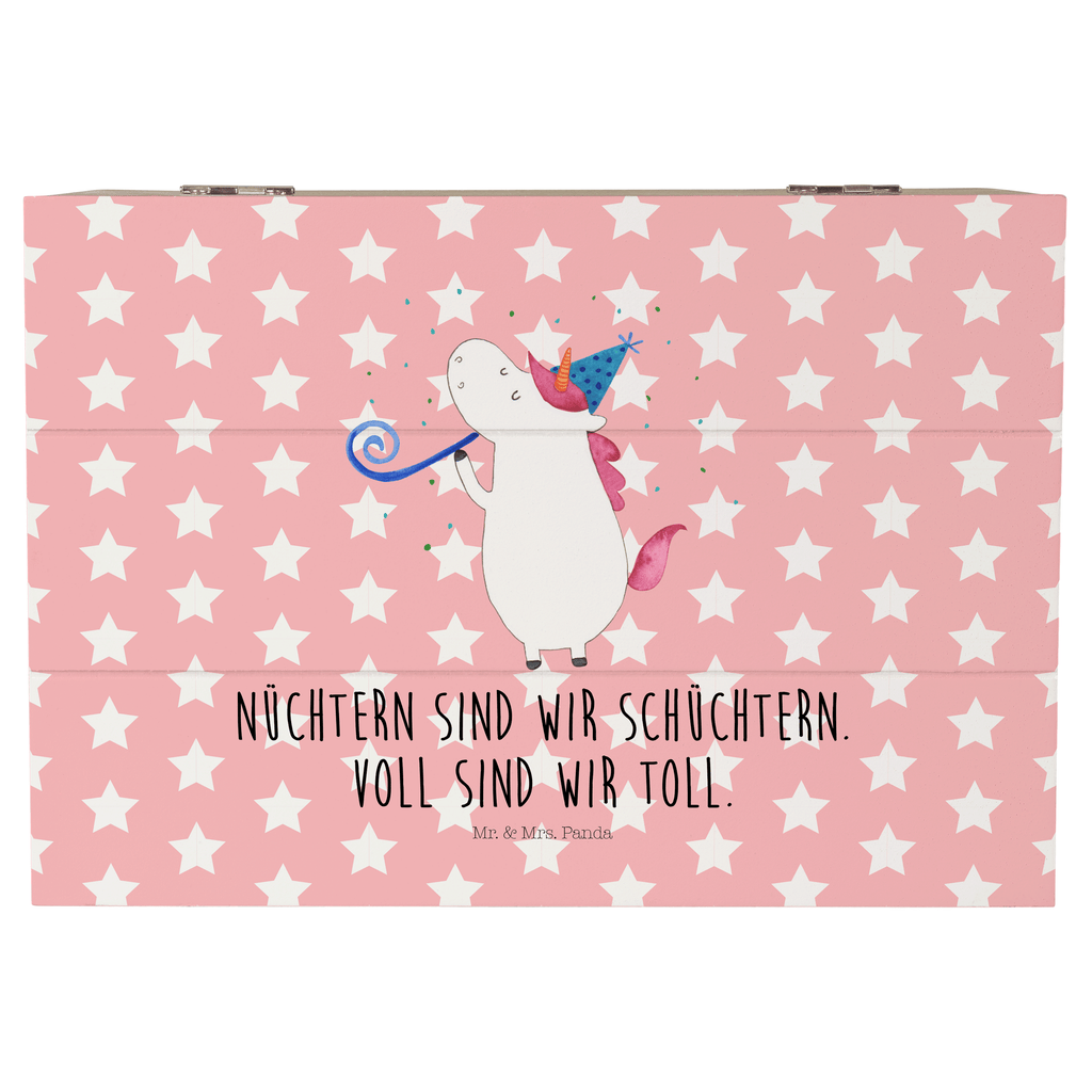 Holzkiste Einhorn Party Holzkiste, Kiste, Schatzkiste, Truhe, Schatulle, XXL, Erinnerungsbox, Erinnerungskiste, Dekokiste, Aufbewahrungsbox, Einhorn, Einhörner, Einhorn Deko, Pegasus, Unicorn, Glitzer, Konfetti, Party, Geburtstag, Feier, Fest, Alkohol, Disco, Club