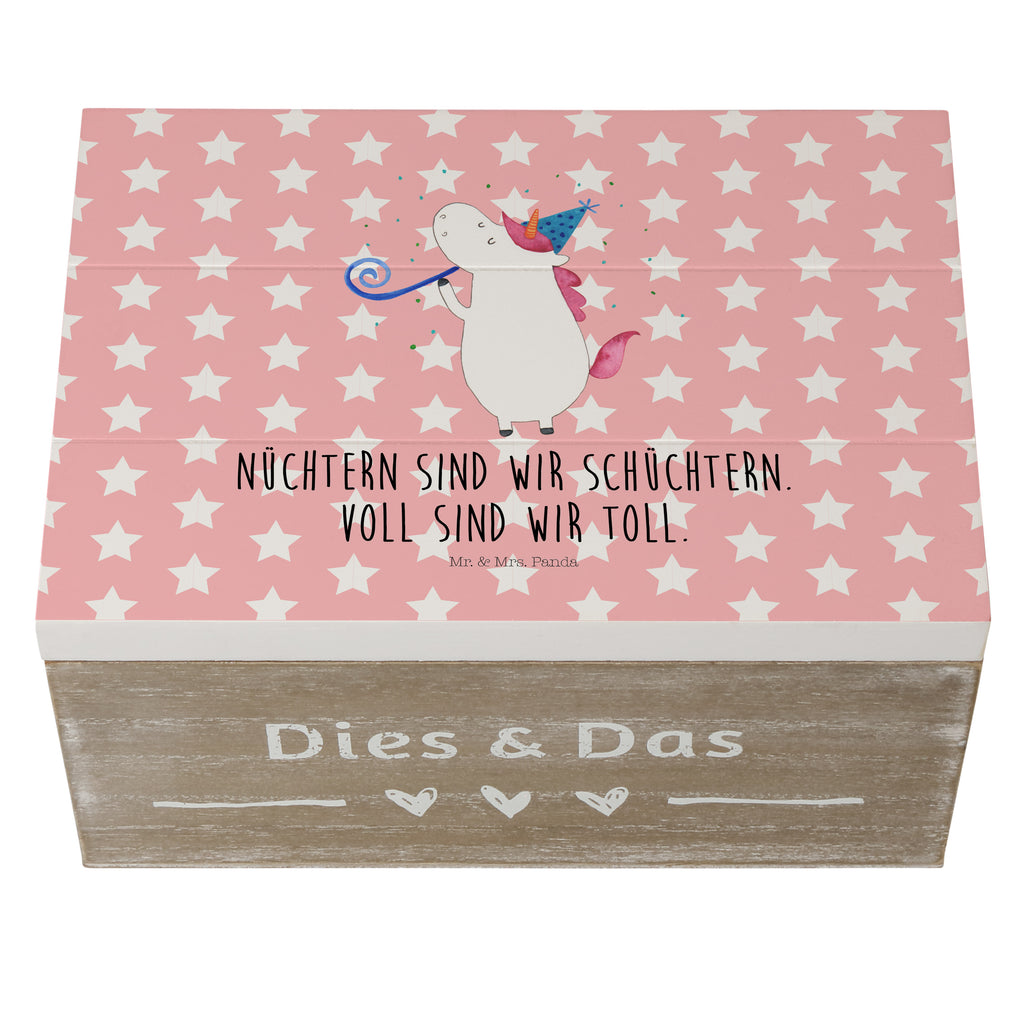 Holzkiste Einhorn Party Holzkiste, Kiste, Schatzkiste, Truhe, Schatulle, XXL, Erinnerungsbox, Erinnerungskiste, Dekokiste, Aufbewahrungsbox, Einhorn, Einhörner, Einhorn Deko, Pegasus, Unicorn, Glitzer, Konfetti, Party, Geburtstag, Feier, Fest, Alkohol, Disco, Club
