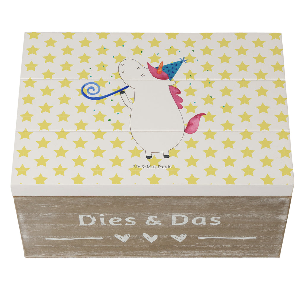 Holzkiste Einhorn Party Holzkiste, Kiste, Schatzkiste, Truhe, Schatulle, XXL, Erinnerungsbox, Erinnerungskiste, Dekokiste, Aufbewahrungsbox, Einhorn, Einhörner, Einhorn Deko, Pegasus, Unicorn, Glitzer, Konfetti, Party, Geburtstag, Feier, Fest, Alkohol, Disco, Club