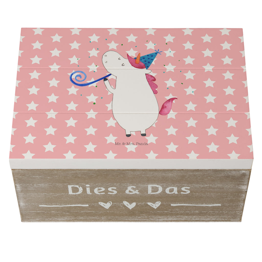 Holzkiste Einhorn Party Holzkiste, Kiste, Schatzkiste, Truhe, Schatulle, XXL, Erinnerungsbox, Erinnerungskiste, Dekokiste, Aufbewahrungsbox, Einhorn, Einhörner, Einhorn Deko, Pegasus, Unicorn, Glitzer, Konfetti, Party, Geburtstag, Feier, Fest, Alkohol, Disco, Club
