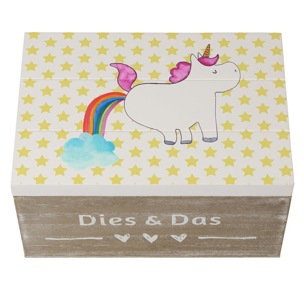 Holzkiste Einhorn Pupsend Holzkiste, Kiste, Schatzkiste, Truhe, Schatulle, XXL, Erinnerungsbox, Erinnerungskiste, Dekokiste, Aufbewahrungsbox, Einhorn, Einhörner, Einhorn Deko, Pegasus, Unicorn, Pups, Regenbogen, Glitzer, Einhornpower, Erwachsenwerden, Spaß, lustig, Freundin