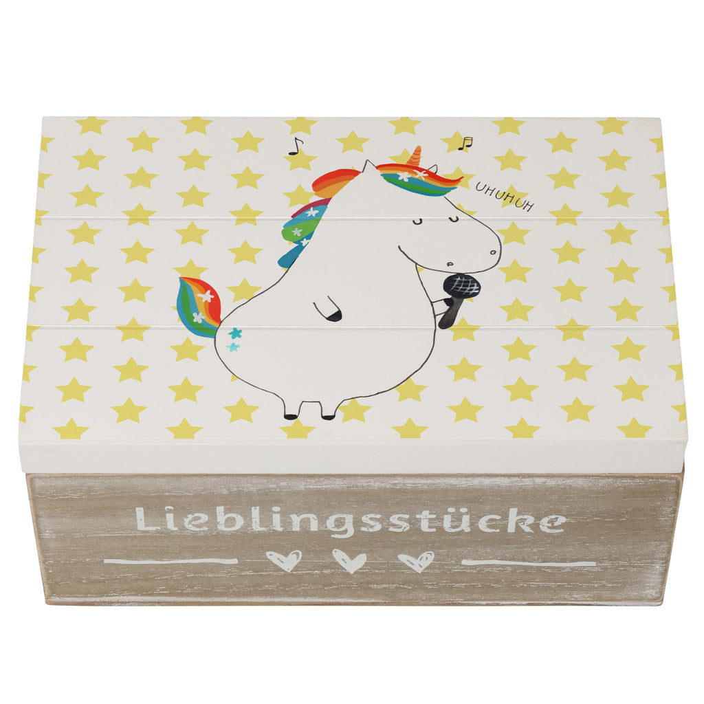 Holzkiste Einhorn Sänger Holzkiste, Kiste, Schatzkiste, Truhe, Schatulle, XXL, Erinnerungsbox, Erinnerungskiste, Dekokiste, Aufbewahrungsbox, Einhorn, Einhörner, Einhorn Deko, Pegasus, Unicorn, Glitzer, Konfetti, Party, Geburtstag, Feier, Fest, Disco, Sängerin, Sänger, Freundin