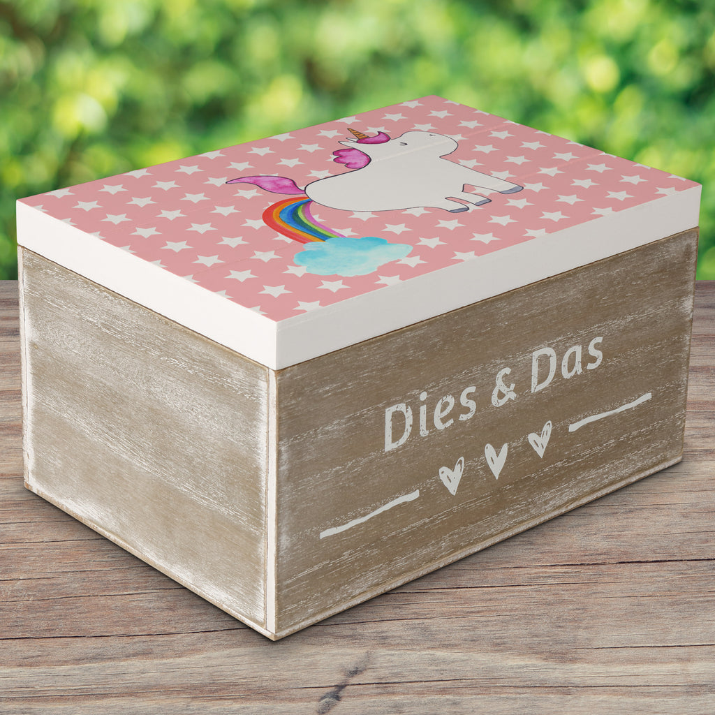 Holzkiste Einhorn Pupsend Holzkiste, Kiste, Schatzkiste, Truhe, Schatulle, XXL, Erinnerungsbox, Erinnerungskiste, Dekokiste, Aufbewahrungsbox, Einhorn, Einhörner, Einhorn Deko, Pegasus, Unicorn, Pups, Regenbogen, Glitzer, Einhornpower, Erwachsenwerden, Spaß, lustig, Freundin