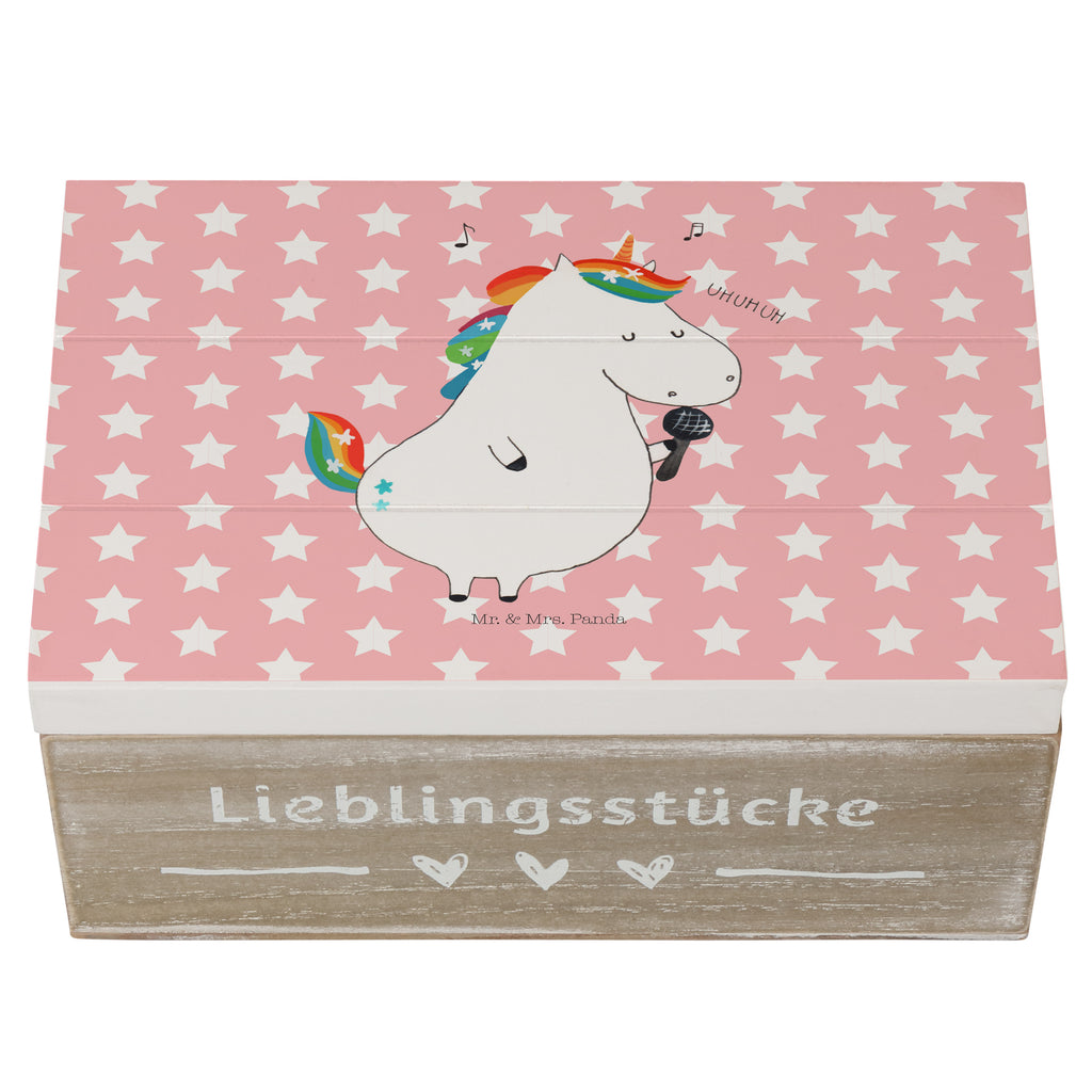 Holzkiste Einhorn Sänger Holzkiste, Kiste, Schatzkiste, Truhe, Schatulle, XXL, Erinnerungsbox, Erinnerungskiste, Dekokiste, Aufbewahrungsbox, Einhorn, Einhörner, Einhorn Deko, Pegasus, Unicorn, Glitzer, Konfetti, Party, Geburtstag, Feier, Fest, Disco, Sängerin, Sänger, Freundin