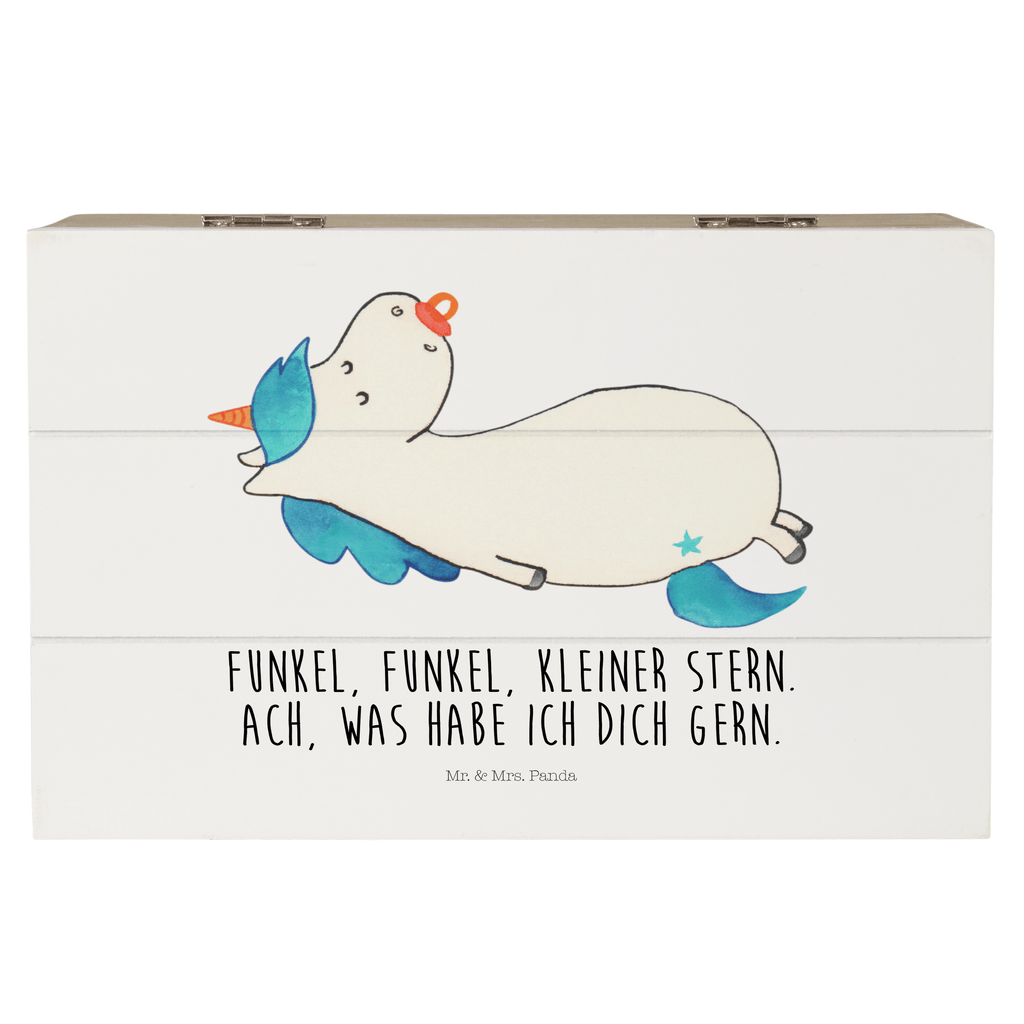 Holzkiste Einhorn Schnullie Holzkiste, Kiste, Schatzkiste, Truhe, Schatulle, XXL, Erinnerungsbox, Erinnerungskiste, Dekokiste, Aufbewahrungsbox, Einhorn, Einhörner, Einhorn Deko, Pegasus, Unicorn, Baby, Kleinkind, Geburt, Geburtstag, Säugling, Schnuller, Geschenk Geburt, Mutter, Mama
