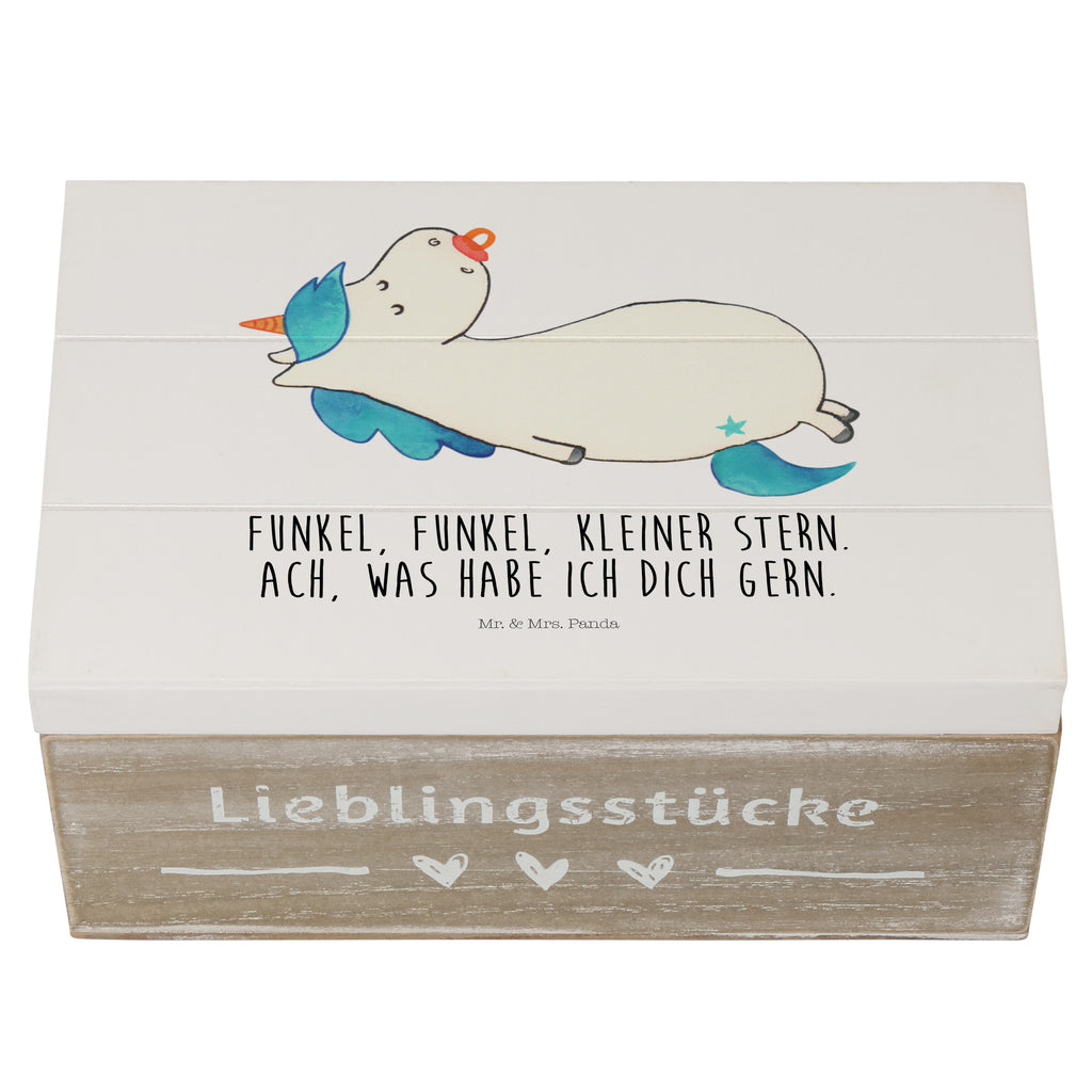 Holzkiste Einhorn Schnullie Holzkiste, Kiste, Schatzkiste, Truhe, Schatulle, XXL, Erinnerungsbox, Erinnerungskiste, Dekokiste, Aufbewahrungsbox, Einhorn, Einhörner, Einhorn Deko, Pegasus, Unicorn, Baby, Kleinkind, Geburt, Geburtstag, Säugling, Schnuller, Geschenk Geburt, Mutter, Mama