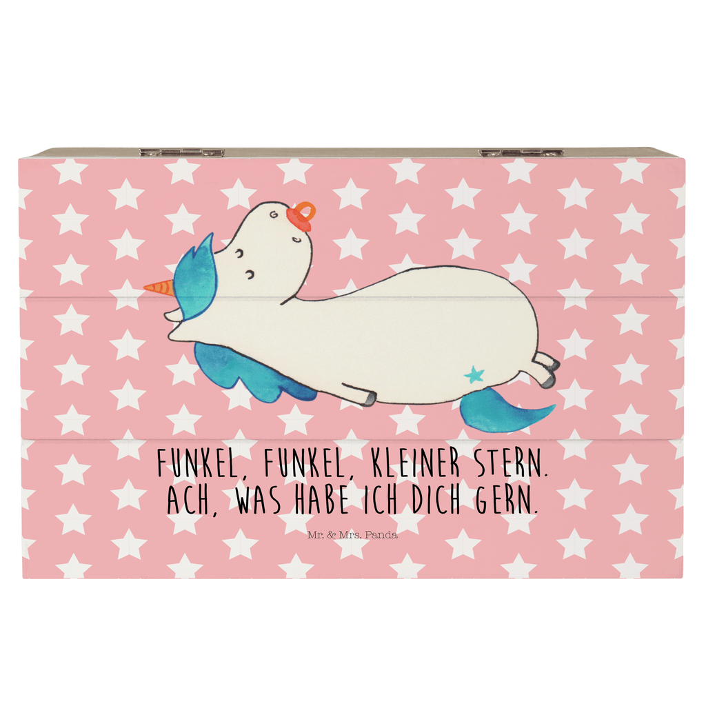 Holzkiste Einhorn Schnullie Holzkiste, Kiste, Schatzkiste, Truhe, Schatulle, XXL, Erinnerungsbox, Erinnerungskiste, Dekokiste, Aufbewahrungsbox, Einhorn, Einhörner, Einhorn Deko, Pegasus, Unicorn, Baby, Kleinkind, Geburt, Geburtstag, Säugling, Schnuller, Geschenk Geburt, Mutter, Mama