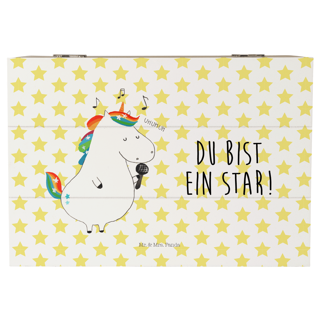 Holzkiste Einhorn Sänger Holzkiste, Kiste, Schatzkiste, Truhe, Schatulle, XXL, Erinnerungsbox, Erinnerungskiste, Dekokiste, Aufbewahrungsbox, Einhorn, Einhörner, Einhorn Deko, Pegasus, Unicorn, Glitzer, Konfetti, Party, Geburtstag, Feier, Fest, Disco, Sängerin, Sänger, Freundin