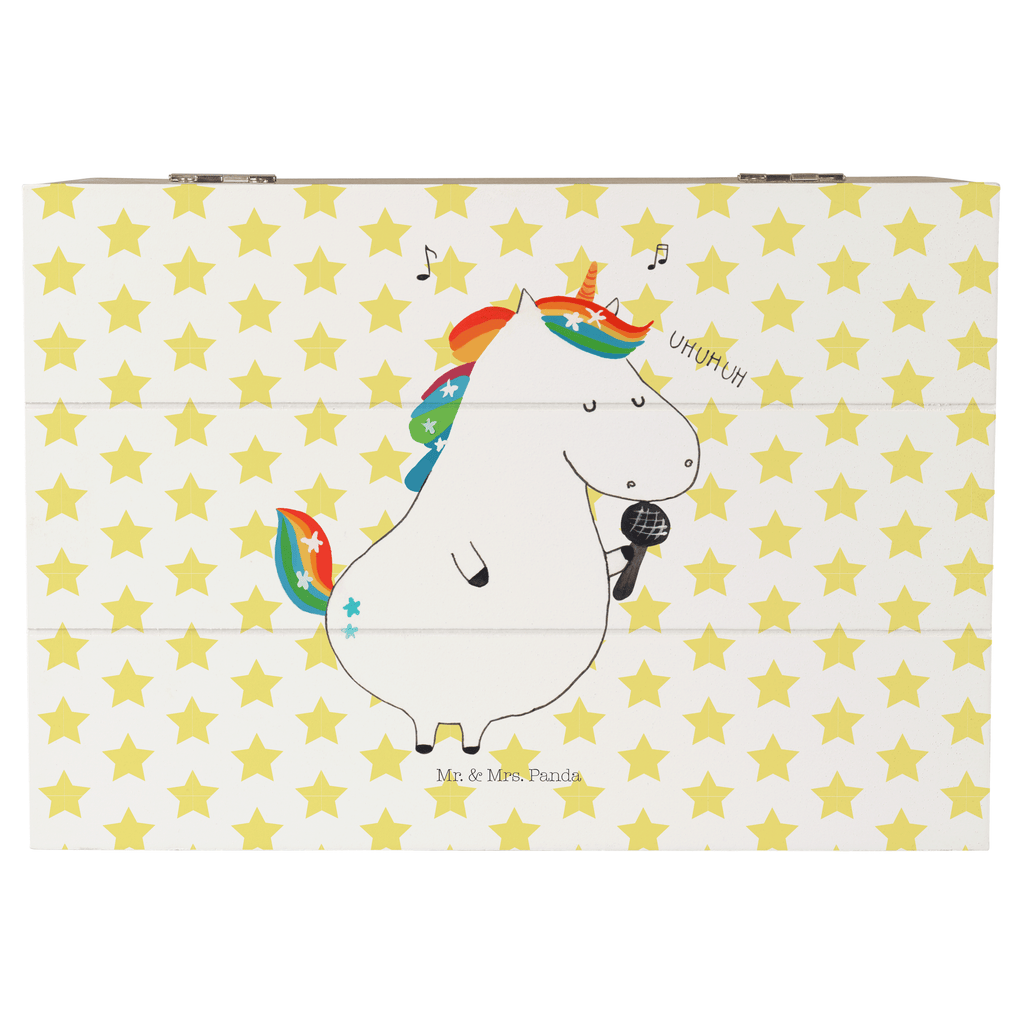 Holzkiste Einhorn Sänger Holzkiste, Kiste, Schatzkiste, Truhe, Schatulle, XXL, Erinnerungsbox, Erinnerungskiste, Dekokiste, Aufbewahrungsbox, Einhorn, Einhörner, Einhorn Deko, Pegasus, Unicorn, Glitzer, Konfetti, Party, Geburtstag, Feier, Fest, Disco, Sängerin, Sänger, Freundin