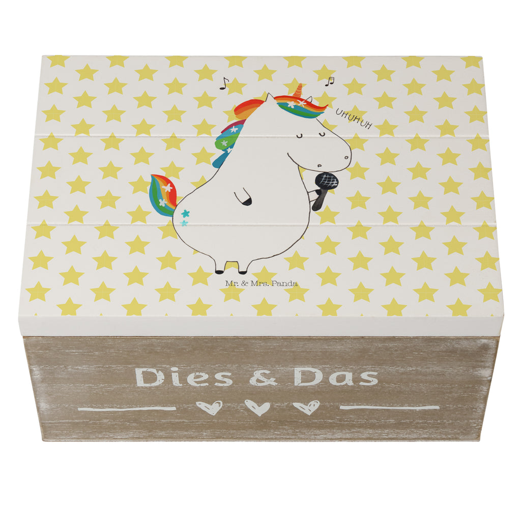 Holzkiste Einhorn Sänger Holzkiste, Kiste, Schatzkiste, Truhe, Schatulle, XXL, Erinnerungsbox, Erinnerungskiste, Dekokiste, Aufbewahrungsbox, Einhorn, Einhörner, Einhorn Deko, Pegasus, Unicorn, Glitzer, Konfetti, Party, Geburtstag, Feier, Fest, Disco, Sängerin, Sänger, Freundin