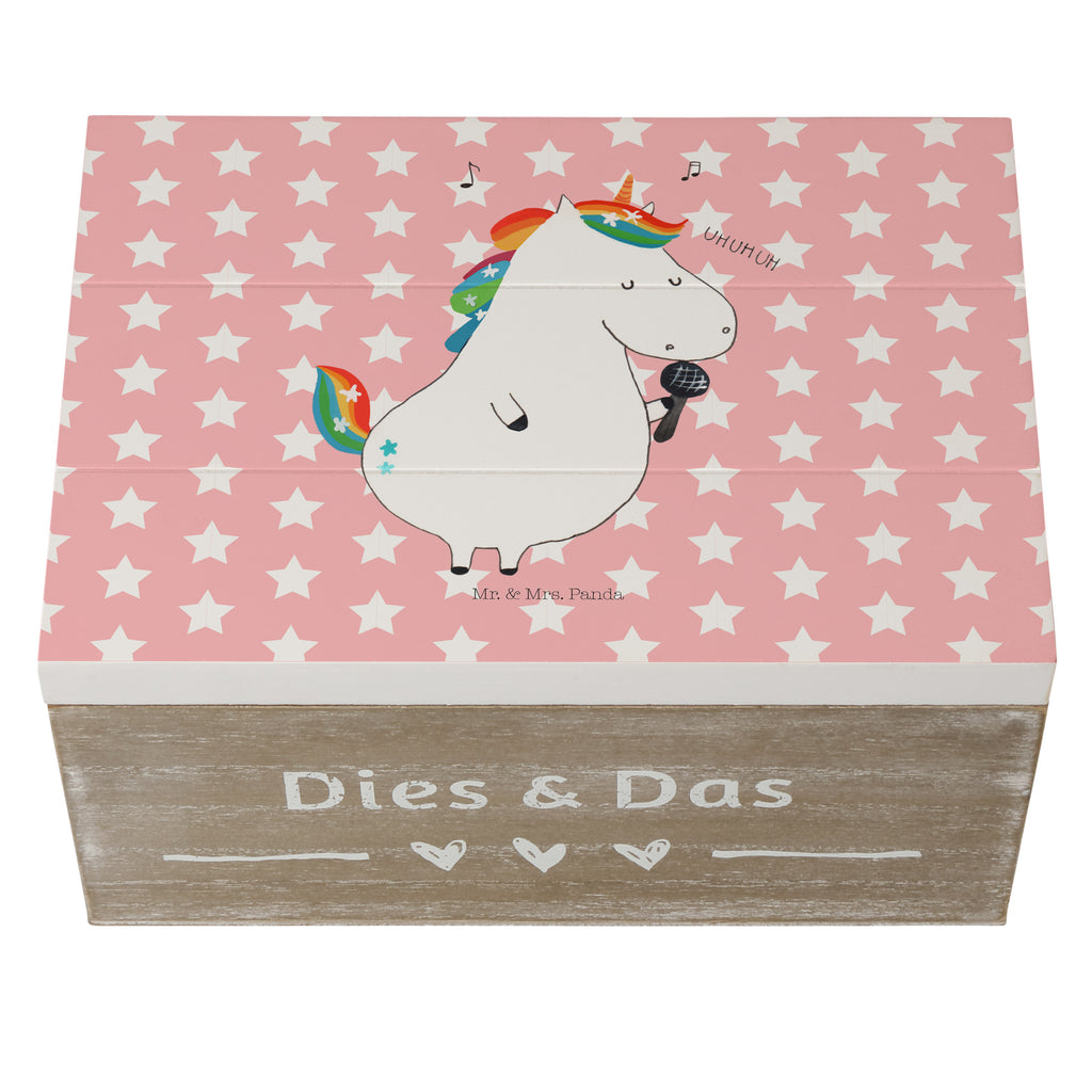 Holzkiste Einhorn Sänger Holzkiste, Kiste, Schatzkiste, Truhe, Schatulle, XXL, Erinnerungsbox, Erinnerungskiste, Dekokiste, Aufbewahrungsbox, Einhorn, Einhörner, Einhorn Deko, Pegasus, Unicorn, Glitzer, Konfetti, Party, Geburtstag, Feier, Fest, Disco, Sängerin, Sänger, Freundin