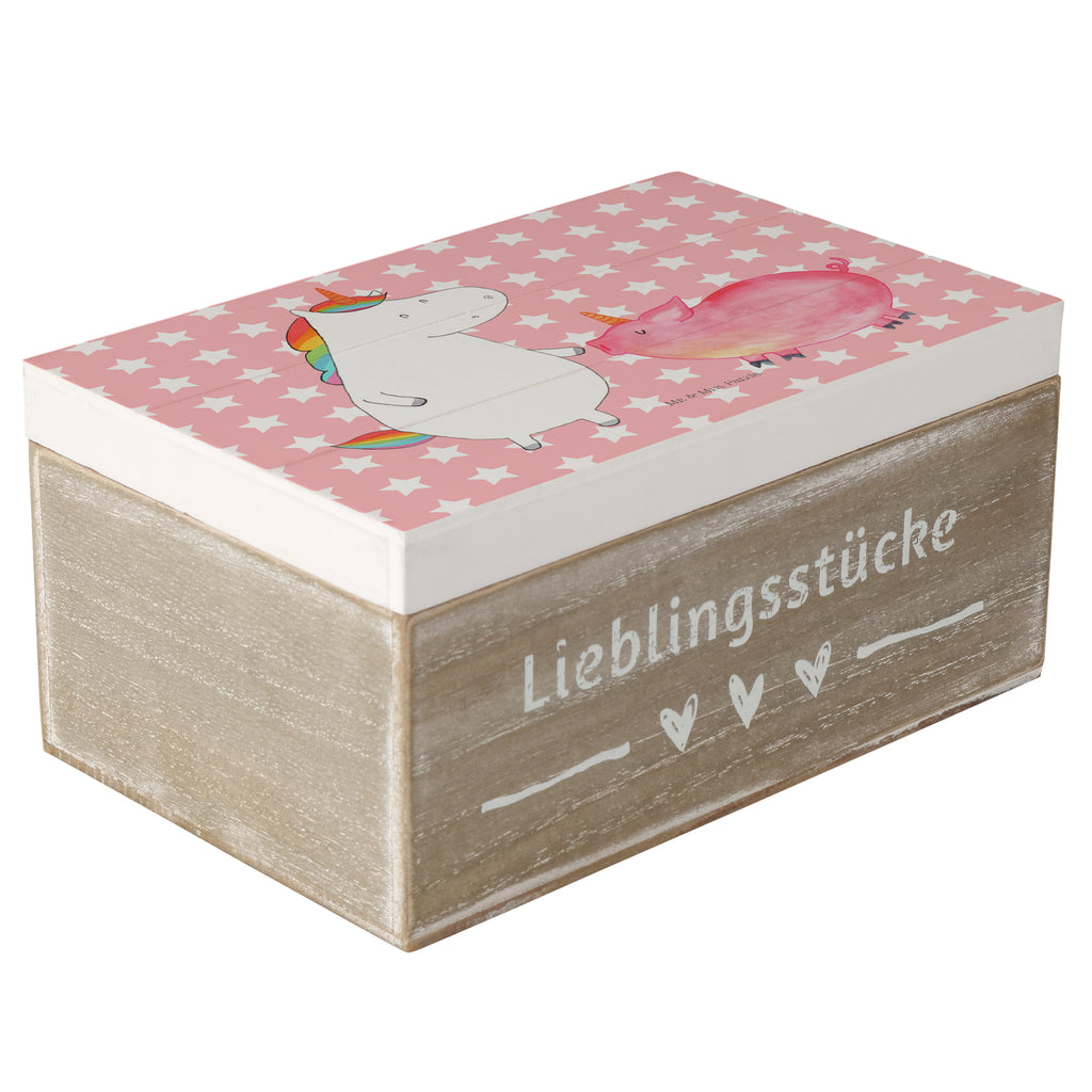 Holzkiste Einhorn + Schweinhorn Holzkiste, Kiste, Schatzkiste, Truhe, Schatulle, XXL, Erinnerungsbox, Erinnerungskiste, Dekokiste, Aufbewahrungsbox, Einhorn, Einhörner, Einhorn Deko, Pegasus, Unicorn, Freundschaft, Schweinhorn, Schwein, Freundin, Schweinchen