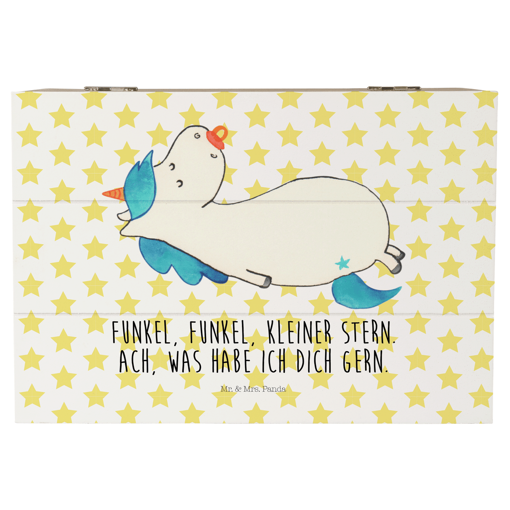 Holzkiste Einhorn Schnullie Holzkiste, Kiste, Schatzkiste, Truhe, Schatulle, XXL, Erinnerungsbox, Erinnerungskiste, Dekokiste, Aufbewahrungsbox, Einhorn, Einhörner, Einhorn Deko, Pegasus, Unicorn, Baby, Kleinkind, Geburt, Geburtstag, Säugling, Schnuller, Geschenk Geburt, Mutter, Mama