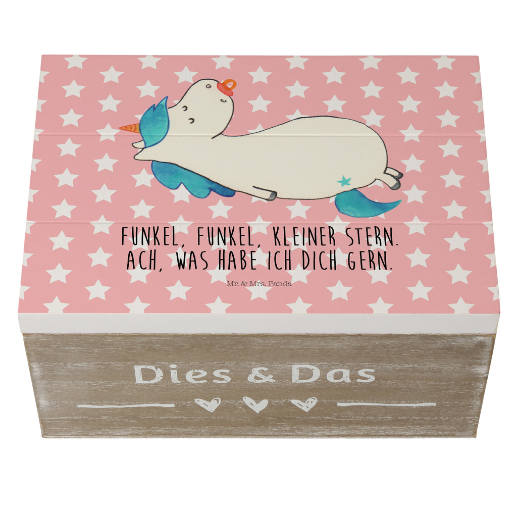 Holzkiste Einhorn Schnullie Holzkiste, Kiste, Schatzkiste, Truhe, Schatulle, XXL, Erinnerungsbox, Erinnerungskiste, Dekokiste, Aufbewahrungsbox, Einhorn, Einhörner, Einhorn Deko, Pegasus, Unicorn, Baby, Kleinkind, Geburt, Geburtstag, Säugling, Schnuller, Geschenk Geburt, Mutter, Mama