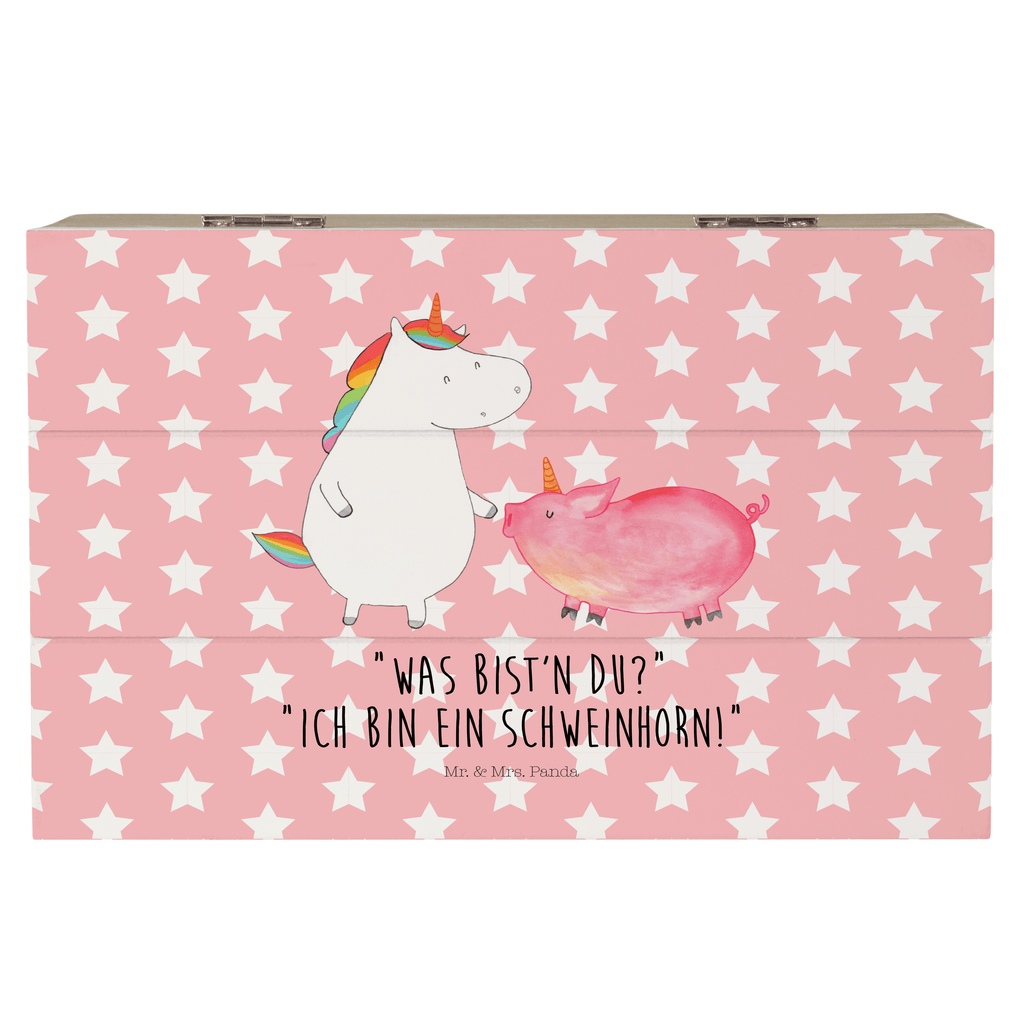 Holzkiste Einhorn + Schweinhorn Holzkiste, Kiste, Schatzkiste, Truhe, Schatulle, XXL, Erinnerungsbox, Erinnerungskiste, Dekokiste, Aufbewahrungsbox, Einhorn, Einhörner, Einhorn Deko, Pegasus, Unicorn, Freundschaft, Schweinhorn, Schwein, Freundin, Schweinchen