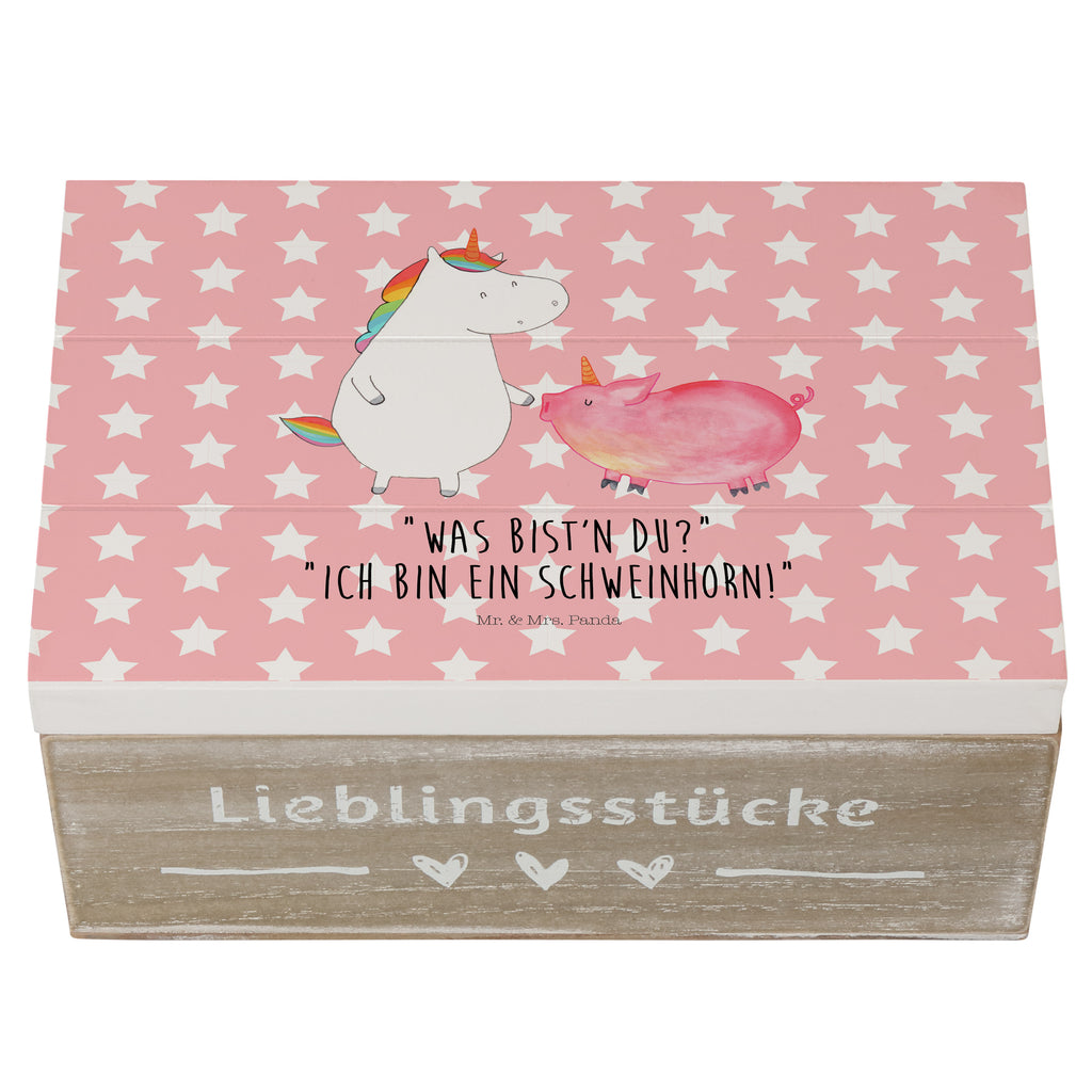 Holzkiste Einhorn + Schweinhorn Holzkiste, Kiste, Schatzkiste, Truhe, Schatulle, XXL, Erinnerungsbox, Erinnerungskiste, Dekokiste, Aufbewahrungsbox, Einhorn, Einhörner, Einhorn Deko, Pegasus, Unicorn, Freundschaft, Schweinhorn, Schwein, Freundin, Schweinchen