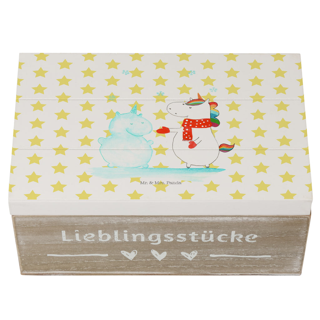 Holzkiste Einhorn Schneemann Holzkiste, Kiste, Schatzkiste, Truhe, Schatulle, XXL, Erinnerungsbox, Erinnerungskiste, Dekokiste, Aufbewahrungsbox, Einhorn, Einhörner, Einhorn Deko, Pegasus, Unicorn, Schneemann, Winter, Schnee, Kuchen, Weihnachten, kalt, Mütze, Handschuhe, X-Mas