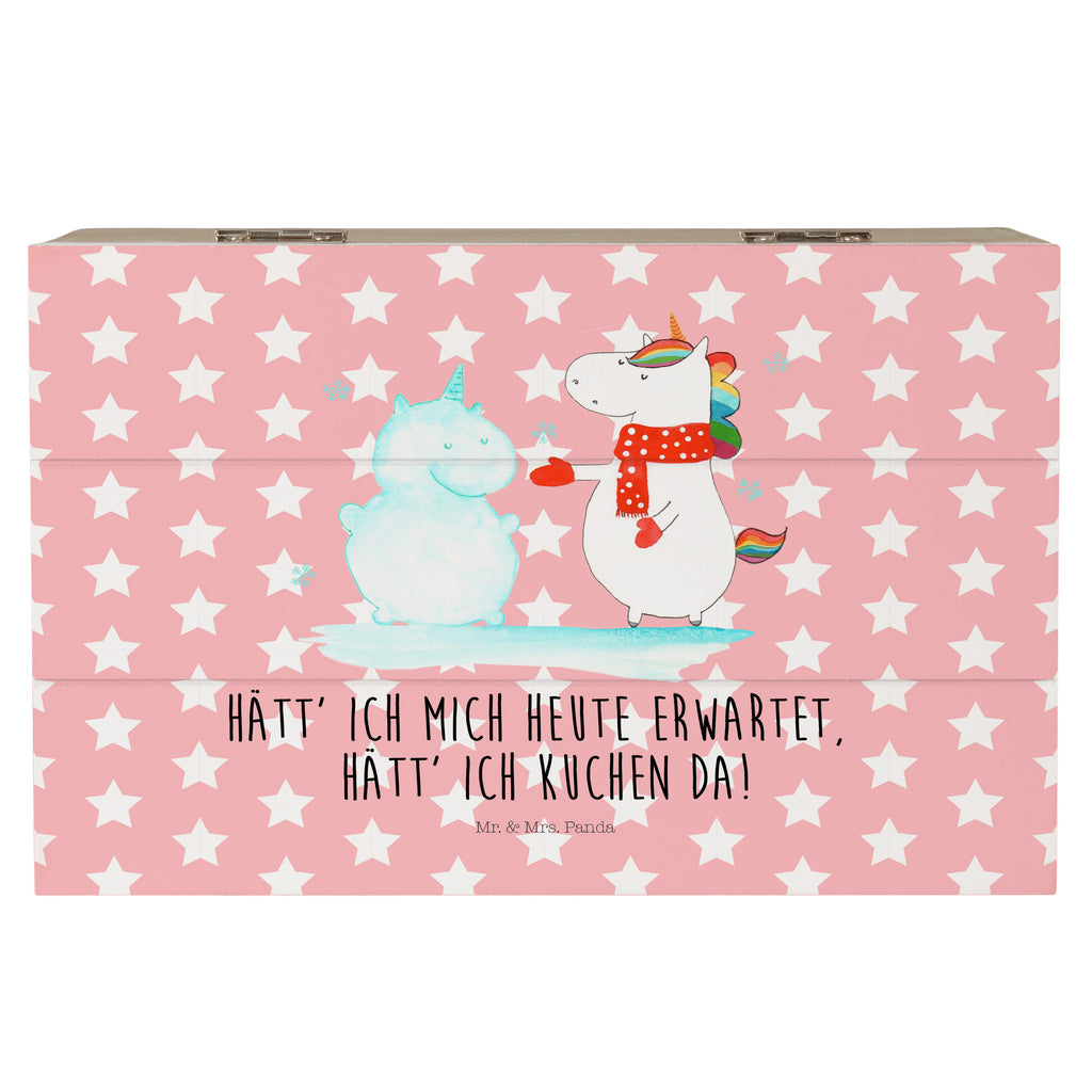 Holzkiste Einhorn Schneemann Holzkiste, Kiste, Schatzkiste, Truhe, Schatulle, XXL, Erinnerungsbox, Erinnerungskiste, Dekokiste, Aufbewahrungsbox, Einhorn, Einhörner, Einhorn Deko, Pegasus, Unicorn, Schneemann, Winter, Schnee, Kuchen, Weihnachten, kalt, Mütze, Handschuhe, X-Mas