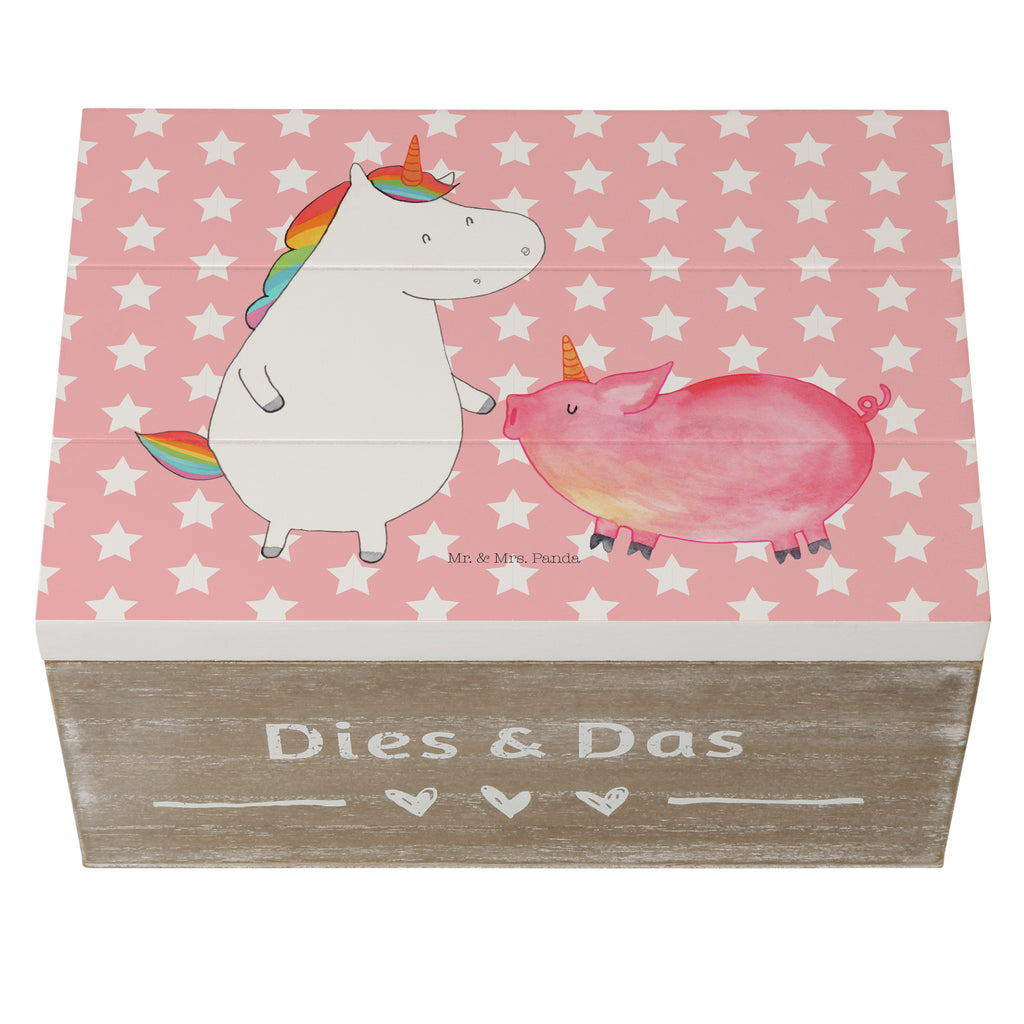 Holzkiste Einhorn + Schweinhorn Holzkiste, Kiste, Schatzkiste, Truhe, Schatulle, XXL, Erinnerungsbox, Erinnerungskiste, Dekokiste, Aufbewahrungsbox, Einhorn, Einhörner, Einhorn Deko, Pegasus, Unicorn, Freundschaft, Schweinhorn, Schwein, Freundin, Schweinchen