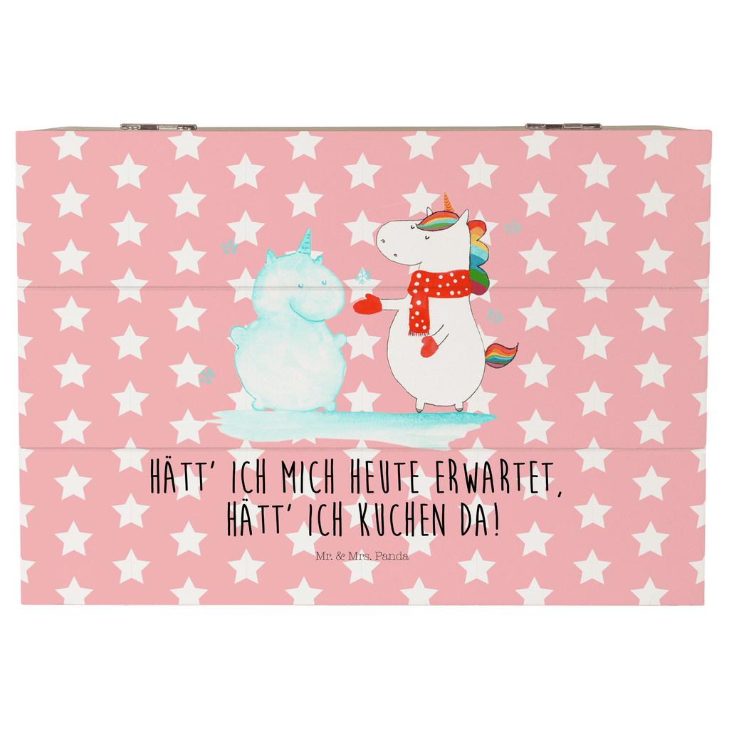 Holzkiste Einhorn Schneemann Holzkiste, Kiste, Schatzkiste, Truhe, Schatulle, XXL, Erinnerungsbox, Erinnerungskiste, Dekokiste, Aufbewahrungsbox, Einhorn, Einhörner, Einhorn Deko, Pegasus, Unicorn, Schneemann, Winter, Schnee, Kuchen, Weihnachten, kalt, Mütze, Handschuhe, X-Mas