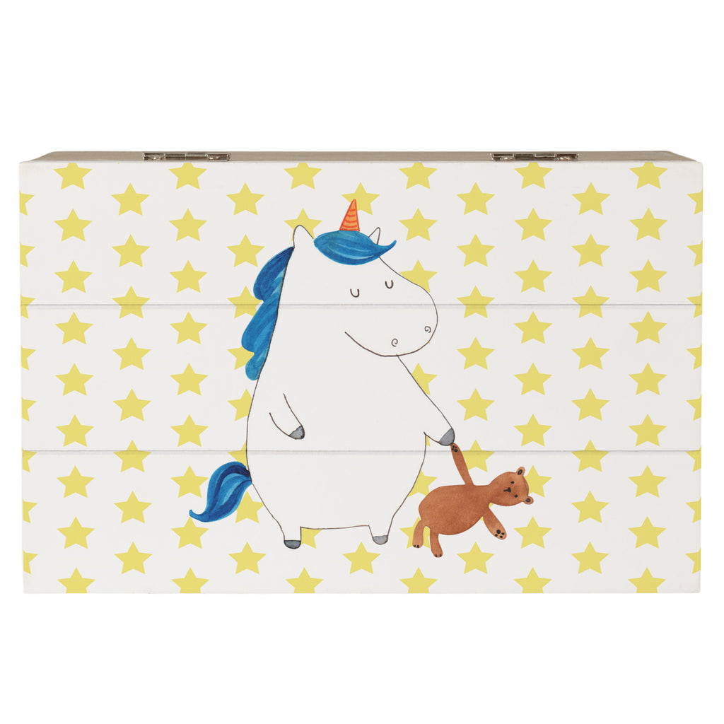 Holzkiste Einhorn Teddy Holzkiste, Kiste, Schatzkiste, Truhe, Schatulle, XXL, Erinnerungsbox, Erinnerungskiste, Dekokiste, Aufbewahrungsbox, Einhorn, Einhörner, Einhorn Deko, Pegasus, Unicorn, schlafen, gute Nacht, Single, Bett, Träumen, Freundin, Singleleben