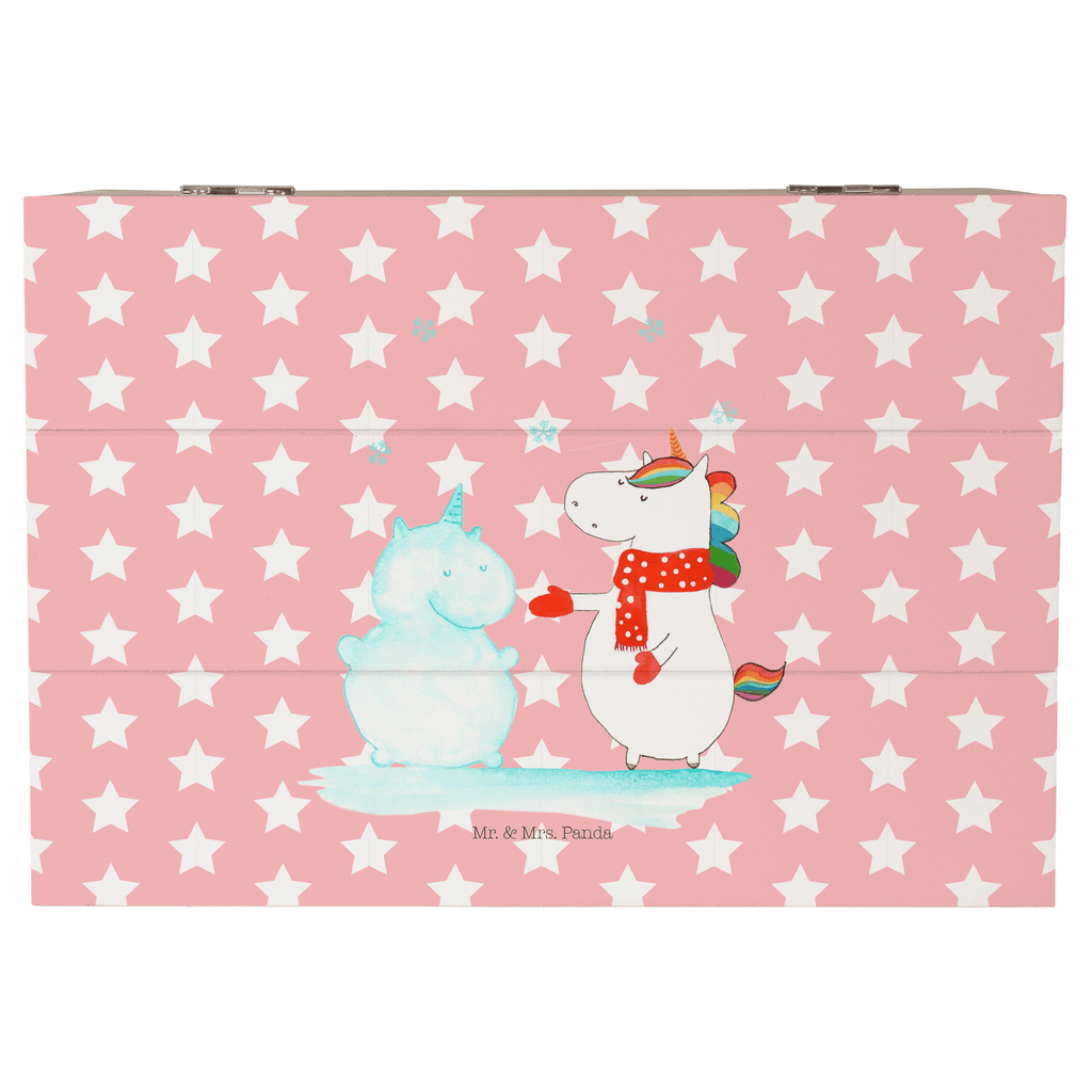 Holzkiste Einhorn Schneemann Holzkiste, Kiste, Schatzkiste, Truhe, Schatulle, XXL, Erinnerungsbox, Erinnerungskiste, Dekokiste, Aufbewahrungsbox, Einhorn, Einhörner, Einhorn Deko, Pegasus, Unicorn, Schneemann, Winter, Schnee, Kuchen, Weihnachten, kalt, Mütze, Handschuhe, X-Mas