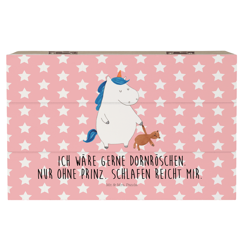 Holzkiste Einhorn Teddy Holzkiste, Kiste, Schatzkiste, Truhe, Schatulle, XXL, Erinnerungsbox, Erinnerungskiste, Dekokiste, Aufbewahrungsbox, Einhorn, Einhörner, Einhorn Deko, Pegasus, Unicorn, schlafen, gute Nacht, Single, Bett, Träumen, Freundin, Singleleben