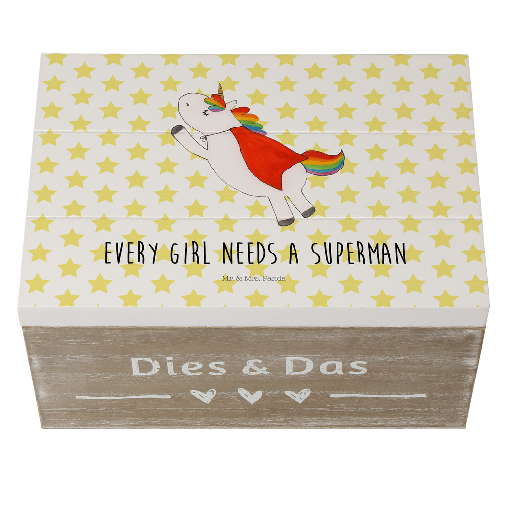 Holzkiste Einhorn Super Holzkiste, Kiste, Schatzkiste, Truhe, Schatulle, XXL, Erinnerungsbox, Erinnerungskiste, Dekokiste, Aufbewahrungsbox, Einhorn, Einhörner, Einhorn Deko, Pegasus, Unicorn, Traummann, Superheld, Held, Freundin, Geschenk, Girl, Mädchen