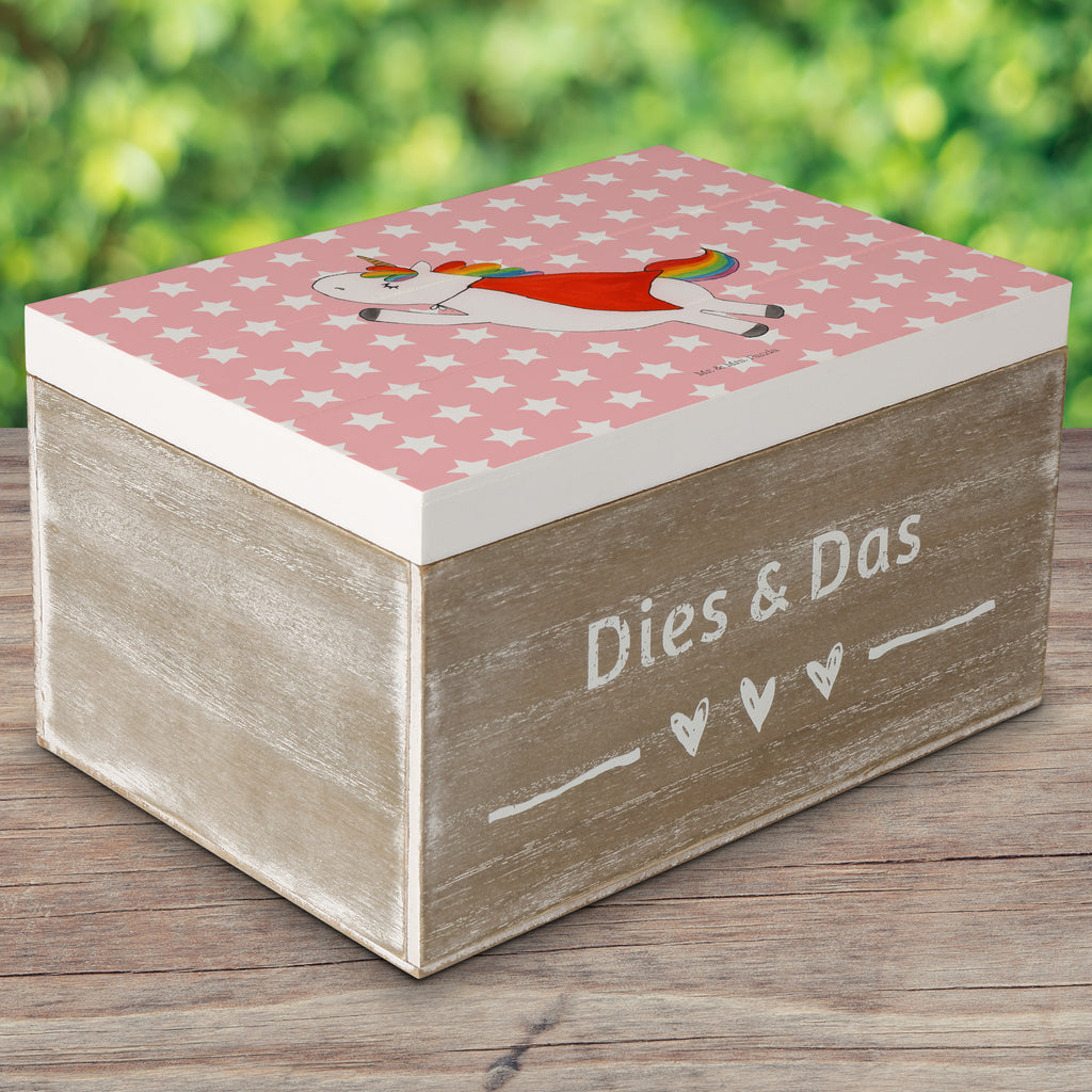 Holzkiste Einhorn Super Holzkiste, Kiste, Schatzkiste, Truhe, Schatulle, XXL, Erinnerungsbox, Erinnerungskiste, Dekokiste, Aufbewahrungsbox, Einhorn, Einhörner, Einhorn Deko, Pegasus, Unicorn, Traummann, Superheld, Held, Freundin, Geschenk, Girl, Mädchen