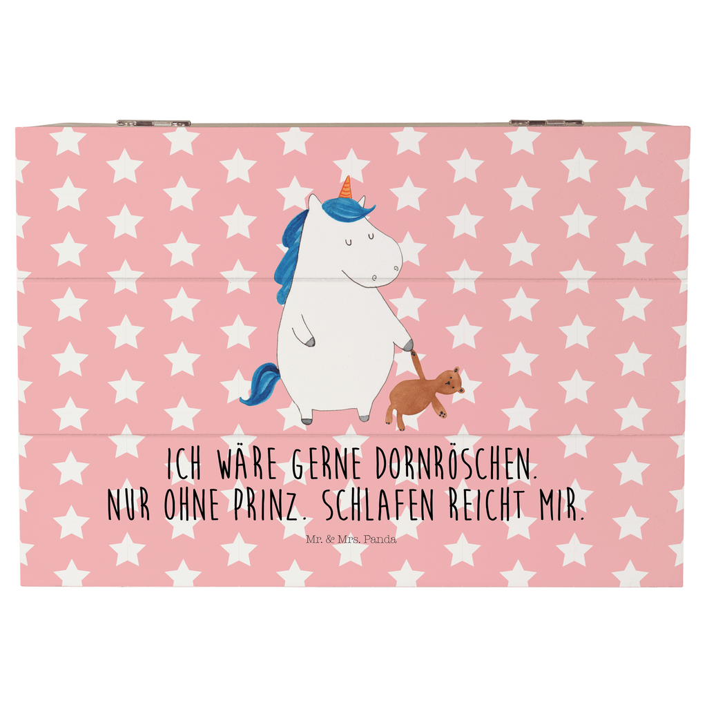 Holzkiste Einhorn Teddy Holzkiste, Kiste, Schatzkiste, Truhe, Schatulle, XXL, Erinnerungsbox, Erinnerungskiste, Dekokiste, Aufbewahrungsbox, Einhorn, Einhörner, Einhorn Deko, Pegasus, Unicorn, schlafen, gute Nacht, Single, Bett, Träumen, Freundin, Singleleben