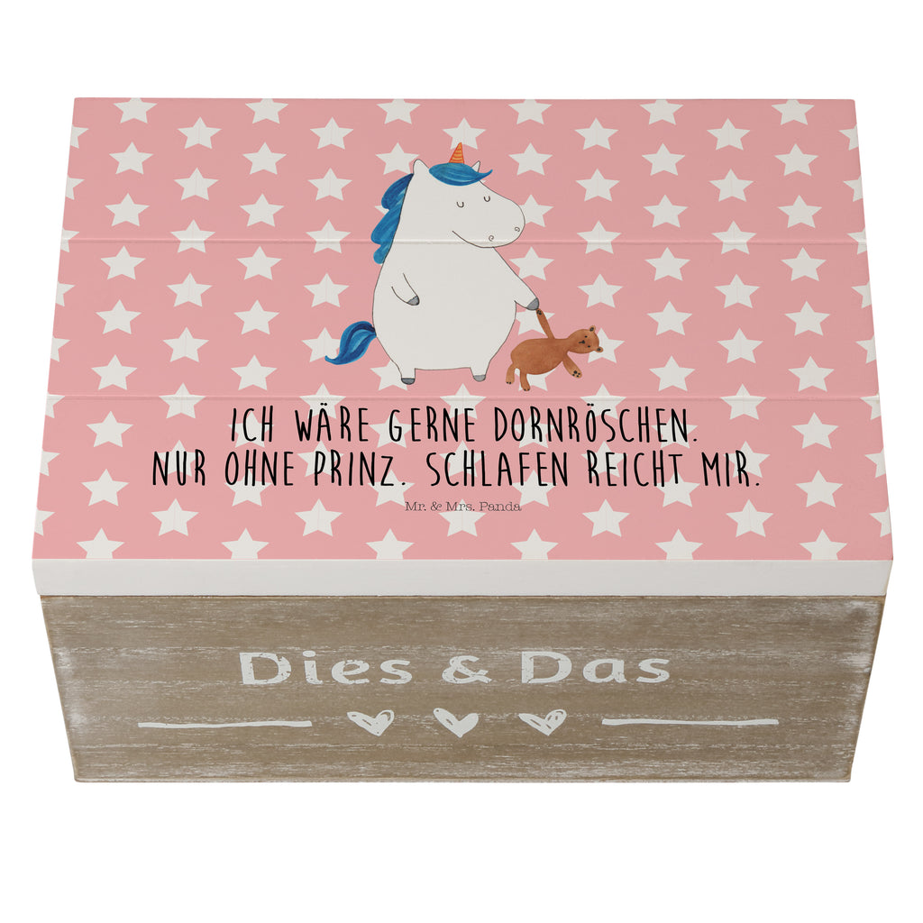 Holzkiste Einhorn Teddy Holzkiste, Kiste, Schatzkiste, Truhe, Schatulle, XXL, Erinnerungsbox, Erinnerungskiste, Dekokiste, Aufbewahrungsbox, Einhorn, Einhörner, Einhorn Deko, Pegasus, Unicorn, schlafen, gute Nacht, Single, Bett, Träumen, Freundin, Singleleben