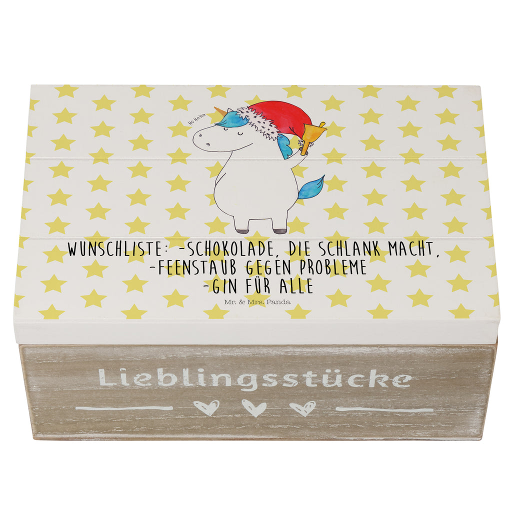 Holzkiste Einhorn Weihnachtsmann Holzkiste, Kiste, Schatzkiste, Truhe, Schatulle, XXL, Erinnerungsbox, Erinnerungskiste, Dekokiste, Aufbewahrungsbox, Einhorn, Einhörner, Einhorn Deko, Pegasus, Unicorn, Gin, Schokolade, Schoki, Weihnachten, Weihnachtsmann, Nikolaus, Wunschzettel, Wunschliste, Feenstaub