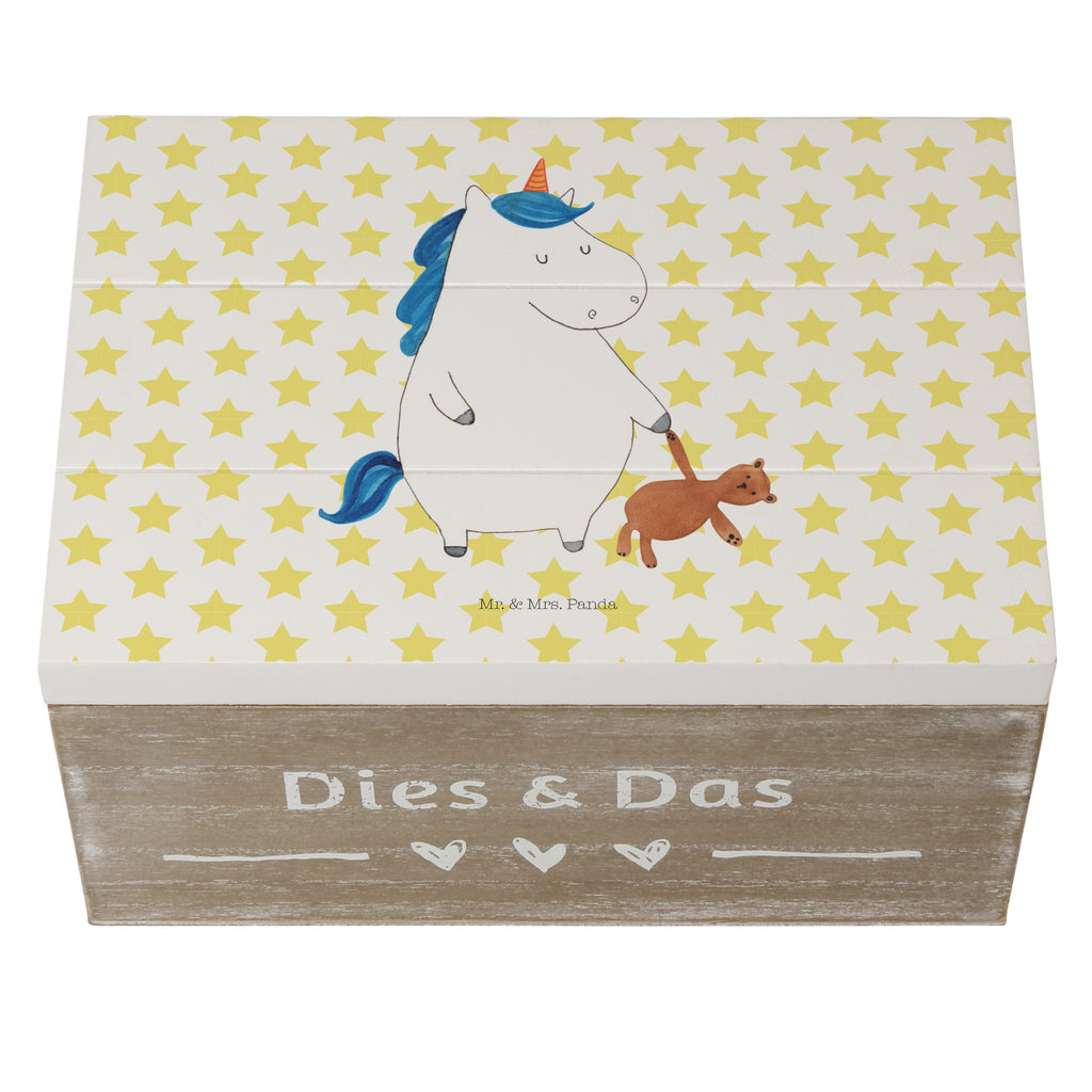 Holzkiste Einhorn Teddy Holzkiste, Kiste, Schatzkiste, Truhe, Schatulle, XXL, Erinnerungsbox, Erinnerungskiste, Dekokiste, Aufbewahrungsbox, Einhorn, Einhörner, Einhorn Deko, Pegasus, Unicorn, schlafen, gute Nacht, Single, Bett, Träumen, Freundin, Singleleben
