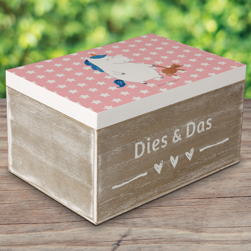 Holzkiste Einhorn Teddy Holzkiste, Kiste, Schatzkiste, Truhe, Schatulle, XXL, Erinnerungsbox, Erinnerungskiste, Dekokiste, Aufbewahrungsbox, Einhorn, Einhörner, Einhorn Deko, Pegasus, Unicorn, schlafen, gute Nacht, Single, Bett, Träumen, Freundin, Singleleben