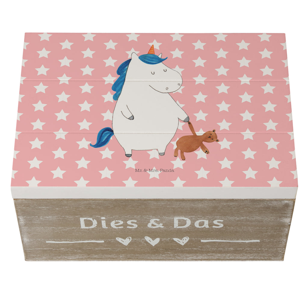 Holzkiste Einhorn Teddy Holzkiste, Kiste, Schatzkiste, Truhe, Schatulle, XXL, Erinnerungsbox, Erinnerungskiste, Dekokiste, Aufbewahrungsbox, Einhorn, Einhörner, Einhorn Deko, Pegasus, Unicorn, schlafen, gute Nacht, Single, Bett, Träumen, Freundin, Singleleben