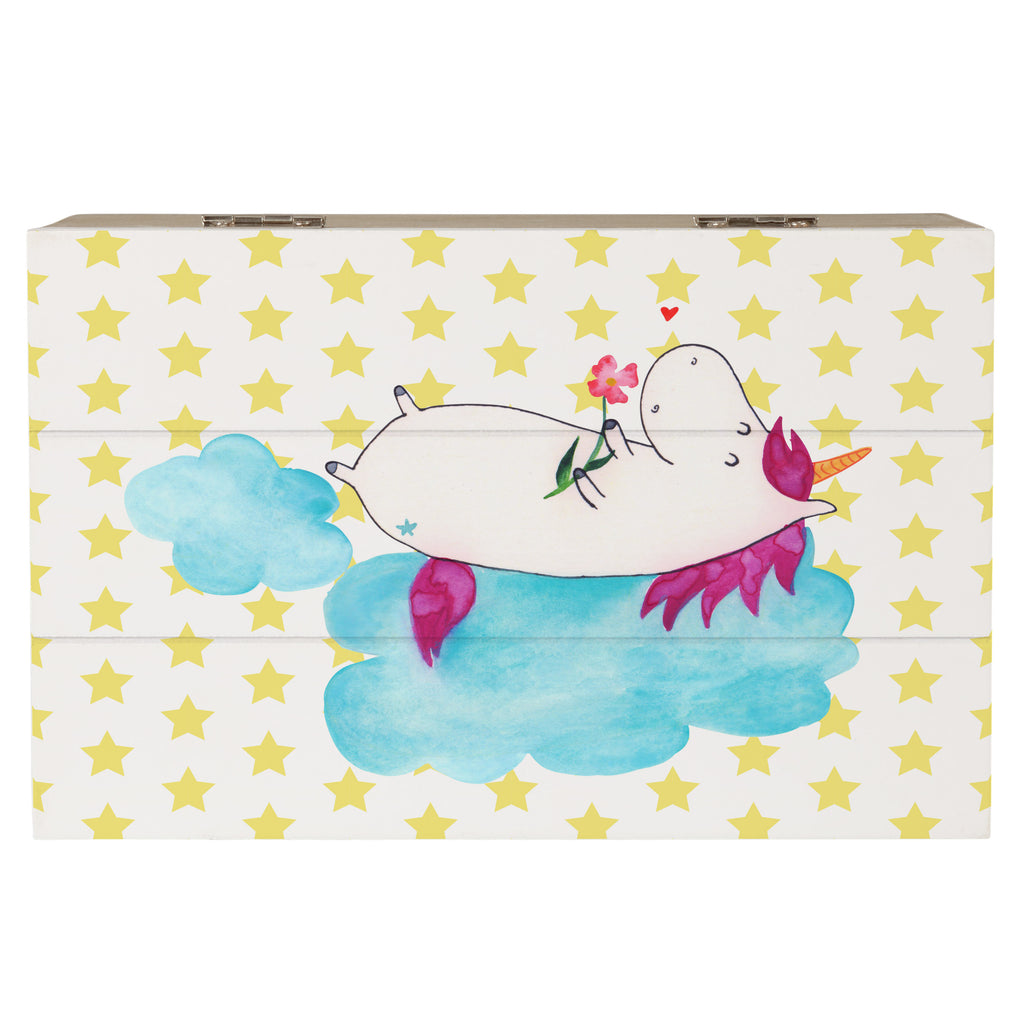 Holzkiste Einhorn verliebt auf Wolke Holzkiste, Kiste, Schatzkiste, Truhe, Schatulle, XXL, Erinnerungsbox, Erinnerungskiste, Dekokiste, Aufbewahrungsbox, Einhorn, Einhörner, Einhorn Deko, Pegasus, Unicorn, verliebt, Liebe, Liebesbeweis, Freundin, Wolke