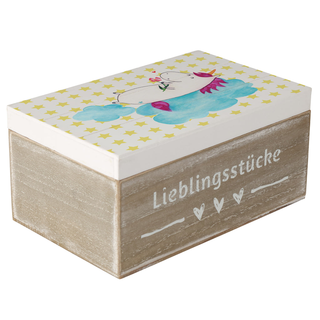 Holzkiste Einhorn verliebt auf Wolke Holzkiste, Kiste, Schatzkiste, Truhe, Schatulle, XXL, Erinnerungsbox, Erinnerungskiste, Dekokiste, Aufbewahrungsbox, Einhorn, Einhörner, Einhorn Deko, Pegasus, Unicorn, verliebt, Liebe, Liebesbeweis, Freundin, Wolke
