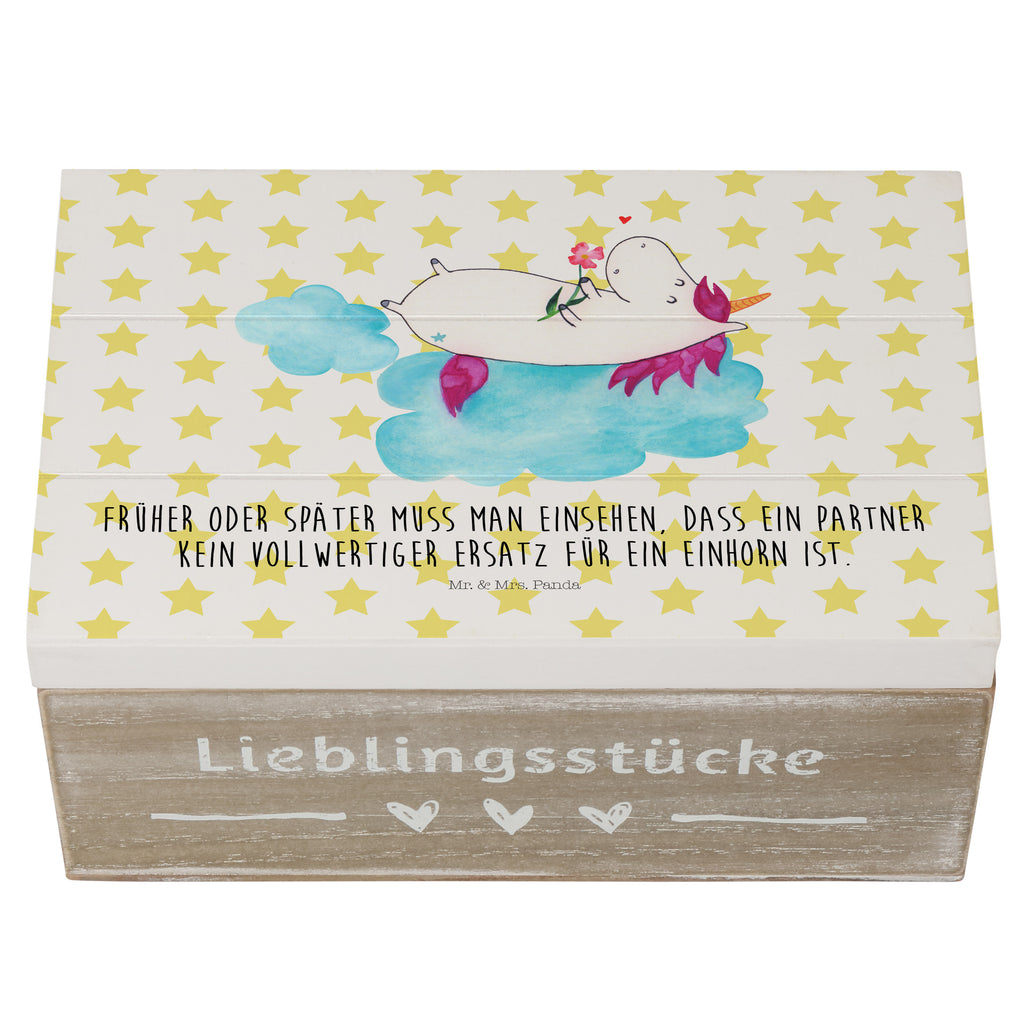 Holzkiste Einhorn verliebt auf Wolke Holzkiste, Kiste, Schatzkiste, Truhe, Schatulle, XXL, Erinnerungsbox, Erinnerungskiste, Dekokiste, Aufbewahrungsbox, Einhorn, Einhörner, Einhorn Deko, Pegasus, Unicorn, verliebt, Liebe, Liebesbeweis, Freundin, Wolke
