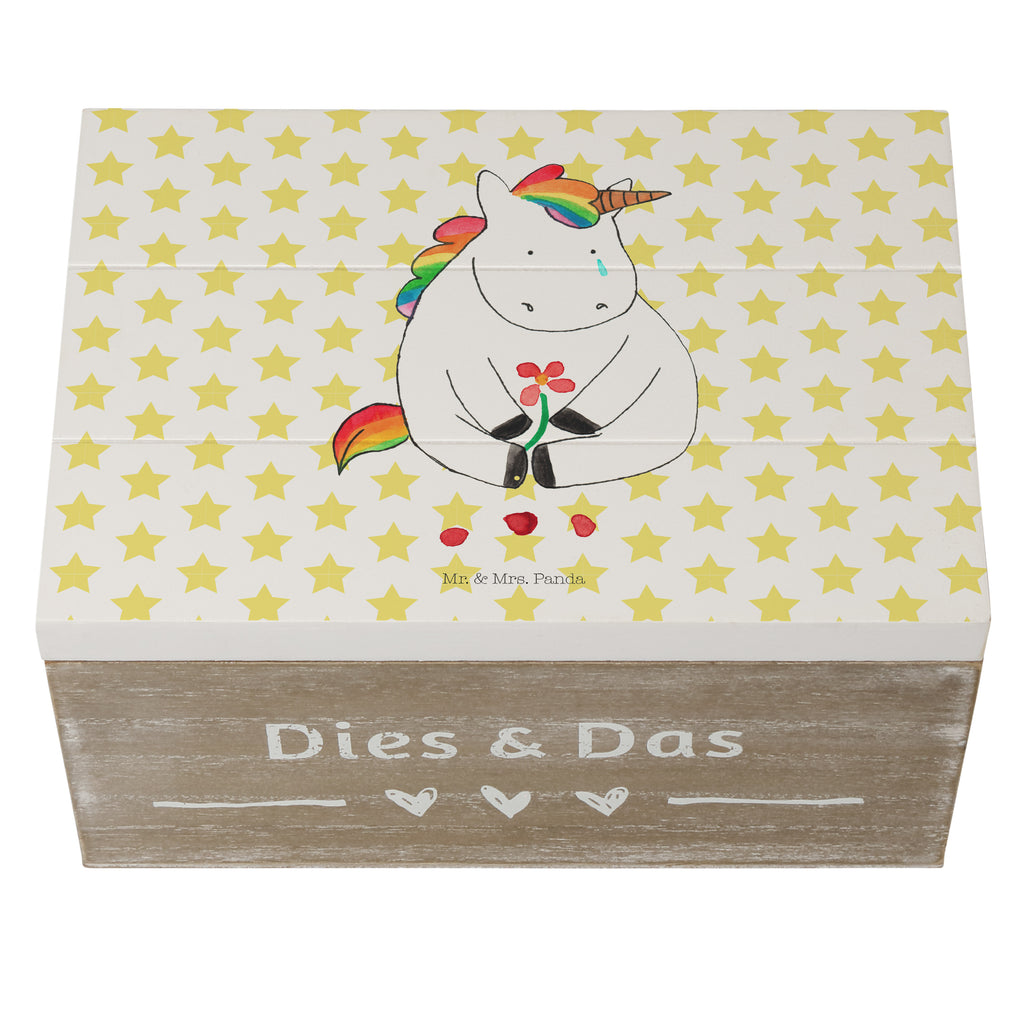 Holzkiste Einhorn Traurig Holzkiste, Kiste, Schatzkiste, Truhe, Schatulle, XXL, Erinnerungsbox, Erinnerungskiste, Dekokiste, Aufbewahrungsbox, Einhorn, Einhörner, Einhorn Deko, Pegasus, Unicorn, Glitzer, Trösten. Freundschaft, Freunde, Liebe, Trauer, Grußkarte, Blume
