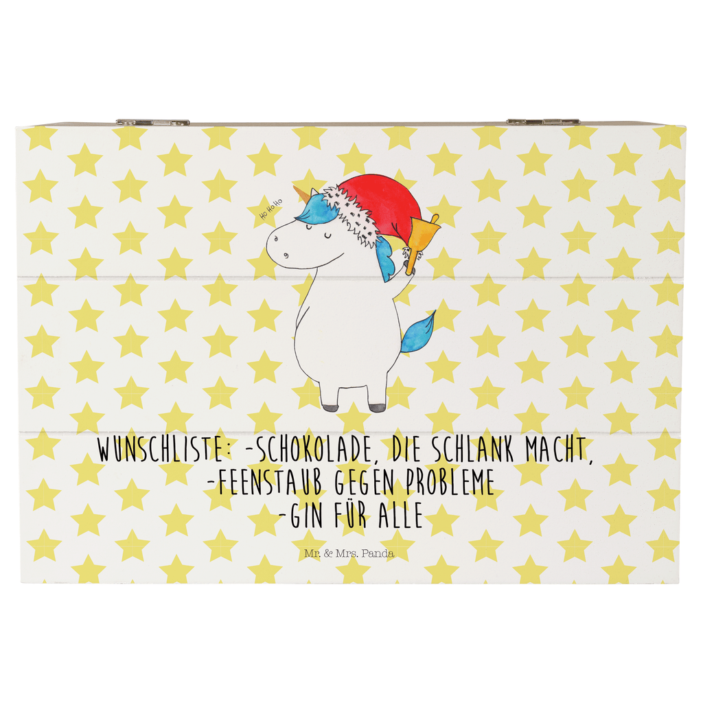 Holzkiste Einhorn Weihnachtsmann Holzkiste, Kiste, Schatzkiste, Truhe, Schatulle, XXL, Erinnerungsbox, Erinnerungskiste, Dekokiste, Aufbewahrungsbox, Einhorn, Einhörner, Einhorn Deko, Pegasus, Unicorn, Gin, Schokolade, Schoki, Weihnachten, Weihnachtsmann, Nikolaus, Wunschzettel, Wunschliste, Feenstaub