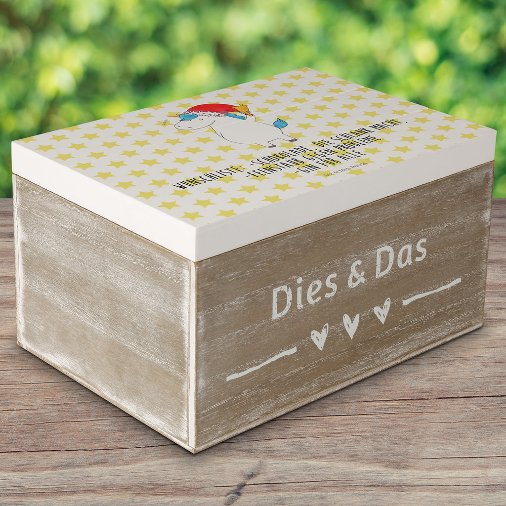 Holzkiste Einhorn Weihnachtsmann Holzkiste, Kiste, Schatzkiste, Truhe, Schatulle, XXL, Erinnerungsbox, Erinnerungskiste, Dekokiste, Aufbewahrungsbox, Einhorn, Einhörner, Einhorn Deko, Pegasus, Unicorn, Gin, Schokolade, Schoki, Weihnachten, Weihnachtsmann, Nikolaus, Wunschzettel, Wunschliste, Feenstaub