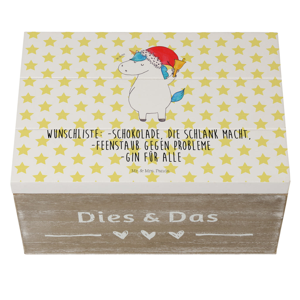 Holzkiste Einhorn Weihnachtsmann Holzkiste, Kiste, Schatzkiste, Truhe, Schatulle, XXL, Erinnerungsbox, Erinnerungskiste, Dekokiste, Aufbewahrungsbox, Einhorn, Einhörner, Einhorn Deko, Pegasus, Unicorn, Gin, Schokolade, Schoki, Weihnachten, Weihnachtsmann, Nikolaus, Wunschzettel, Wunschliste, Feenstaub