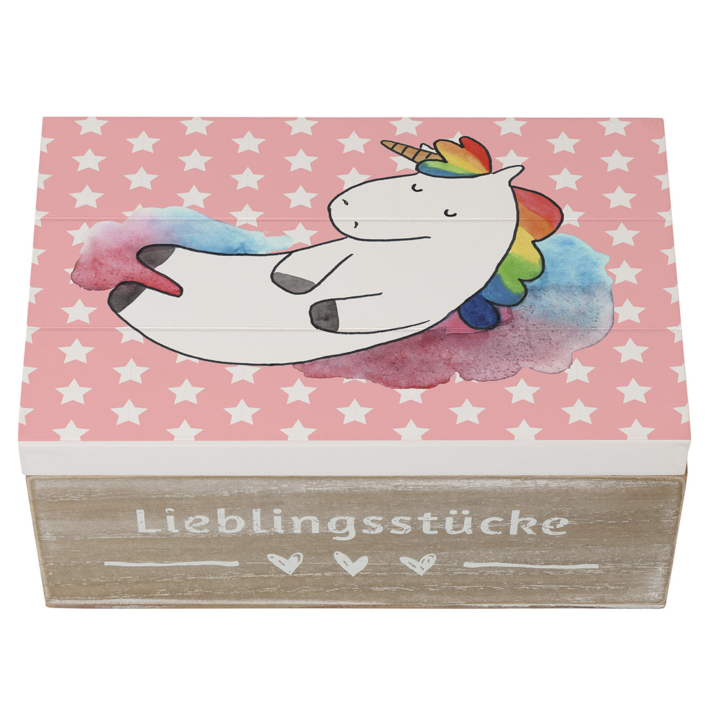 Holzkiste Einhorn Wolke 7 Holzkiste, Kiste, Schatzkiste, Truhe, Schatulle, XXL, Erinnerungsbox, Erinnerungskiste, Dekokiste, Aufbewahrungsbox, Einhorn, Einhörner, Einhorn Deko, Pegasus, Unicorn, verliebt, Menschen, witzig, lustig, Geschenk, Glaube, Realität, Lächeln