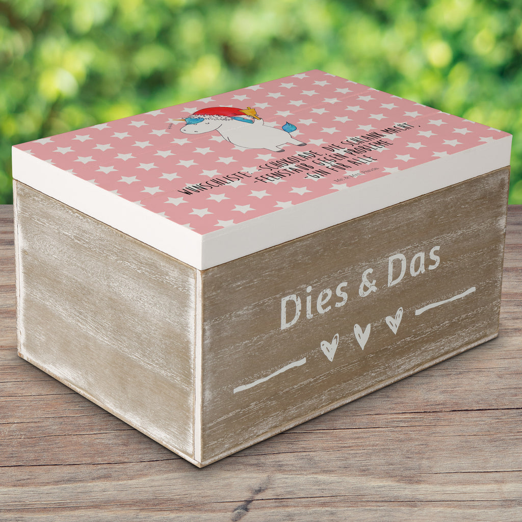 Holzkiste Einhorn Weihnachtsmann Holzkiste, Kiste, Schatzkiste, Truhe, Schatulle, XXL, Erinnerungsbox, Erinnerungskiste, Dekokiste, Aufbewahrungsbox, Einhorn, Einhörner, Einhorn Deko, Pegasus, Unicorn, Gin, Schokolade, Schoki, Weihnachten, Weihnachtsmann, Nikolaus, Wunschzettel, Wunschliste, Feenstaub