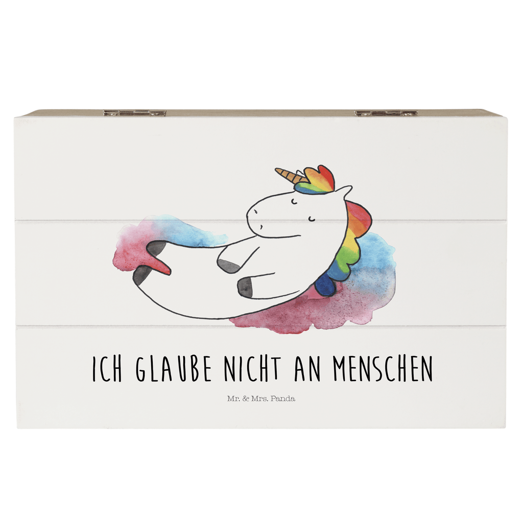 Holzkiste Einhorn Wolke 7 Holzkiste, Kiste, Schatzkiste, Truhe, Schatulle, XXL, Erinnerungsbox, Erinnerungskiste, Dekokiste, Aufbewahrungsbox, Einhorn, Einhörner, Einhorn Deko, Pegasus, Unicorn, verliebt, Menschen, witzig, lustig, Geschenk, Glaube, Realität, Lächeln