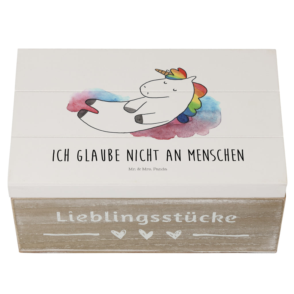 Holzkiste Einhorn Wolke 7 Holzkiste, Kiste, Schatzkiste, Truhe, Schatulle, XXL, Erinnerungsbox, Erinnerungskiste, Dekokiste, Aufbewahrungsbox, Einhorn, Einhörner, Einhorn Deko, Pegasus, Unicorn, verliebt, Menschen, witzig, lustig, Geschenk, Glaube, Realität, Lächeln